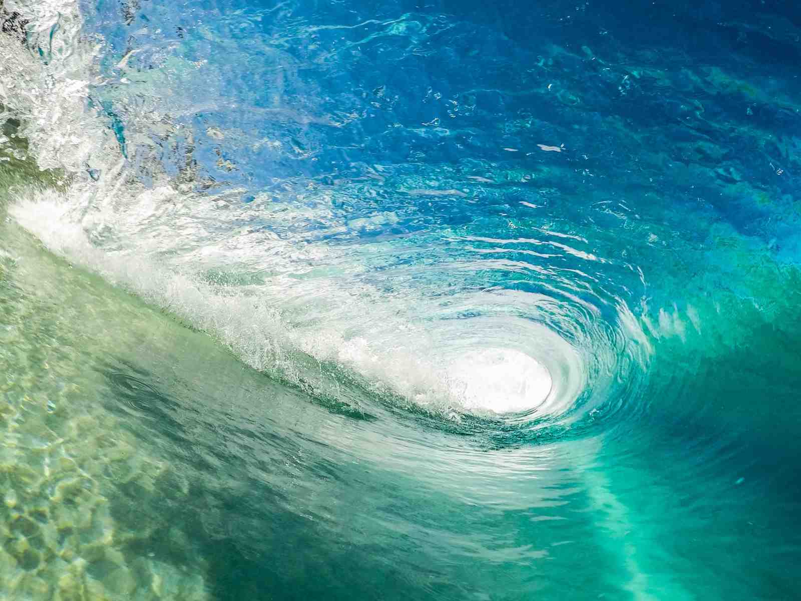 Ocean Barrel Ride Wall Art