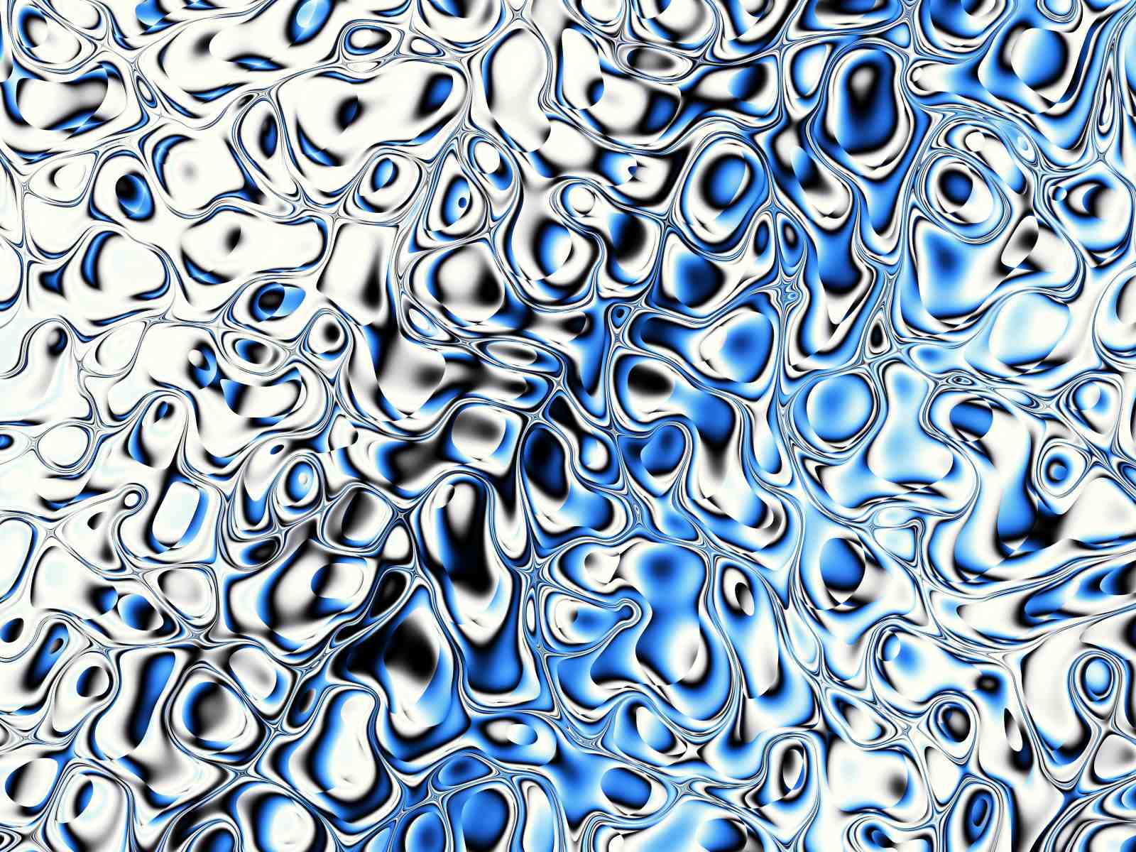 Abstract Blue Flow Modern Art Wall Art