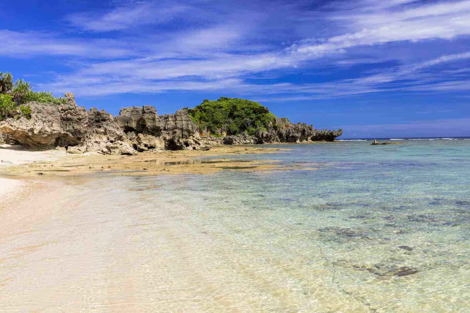 Tropical Beach Paradise Rocky Coast Wall Art