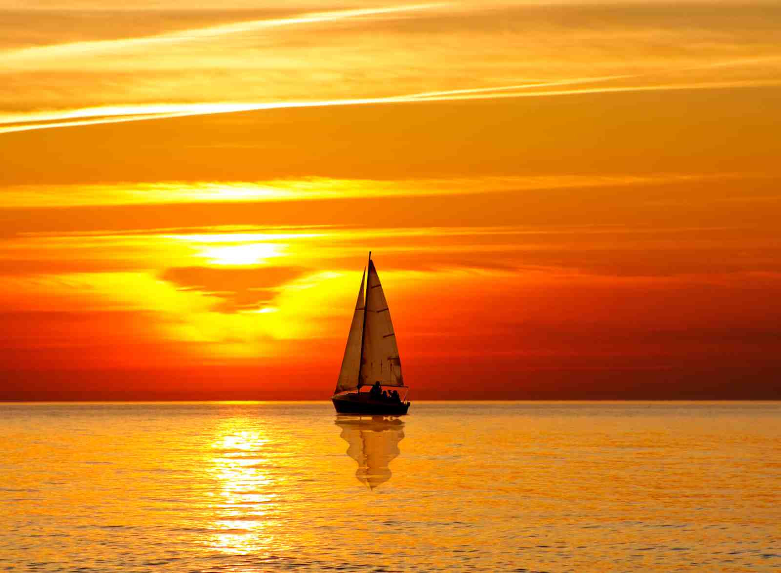 Sailboat Sunset Serenity Wall Art