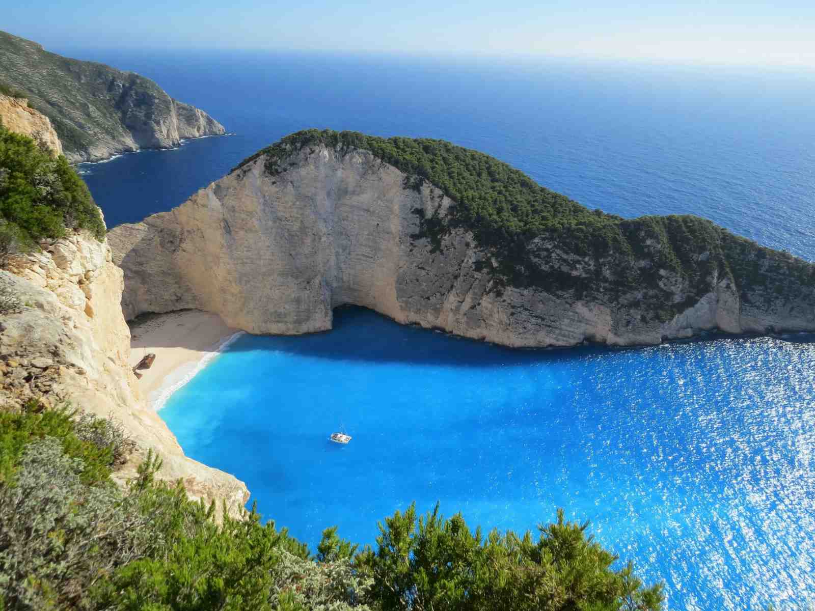 Navagio Beach Santorini Blue Sea Wall Art