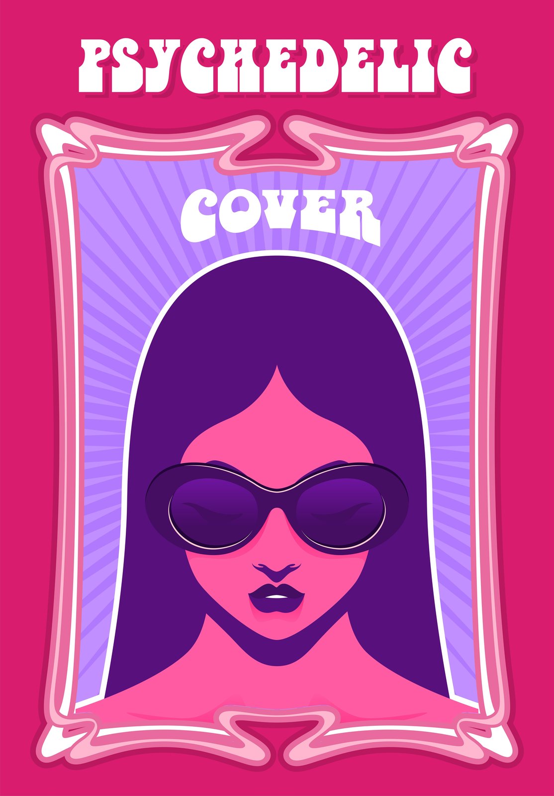 Psychedelic Retro Woman Wall Art