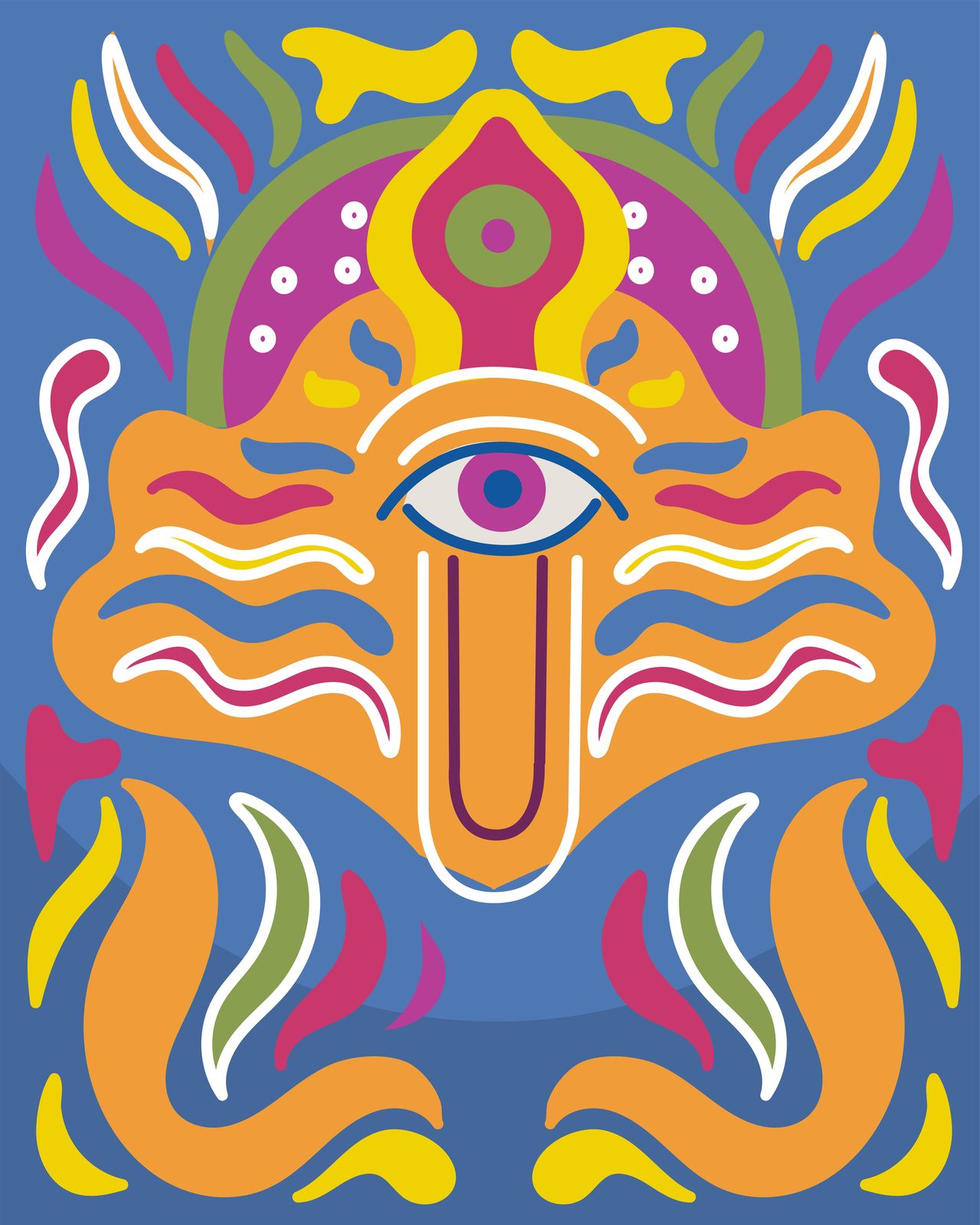 Vibrant Abstract Eye Boho Wall Art