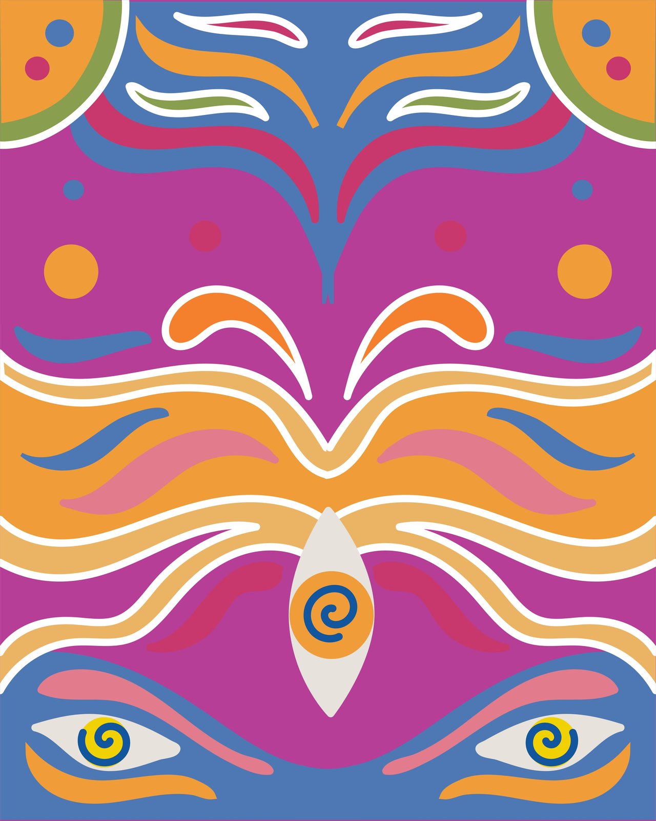 Vibrant Abstract Eyes Wall Art