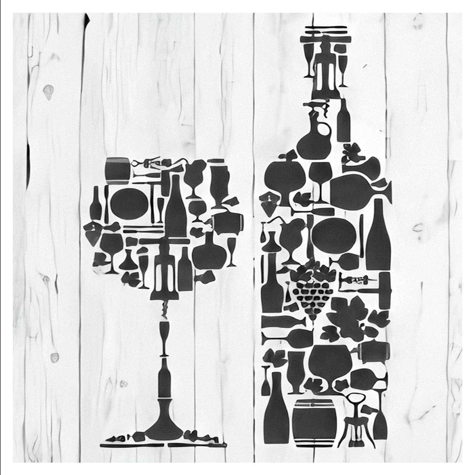 Wine Lovers Collage Wall Art