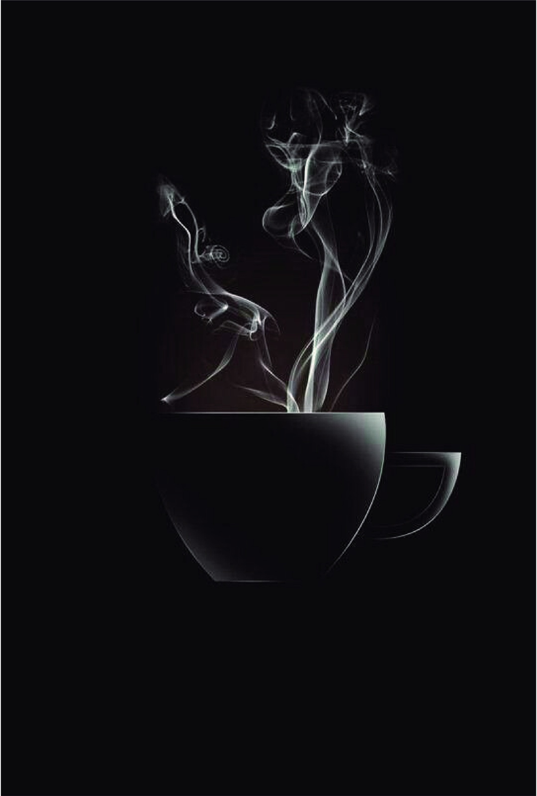 Steaming Coffee Cup Abstract Art Wall Art