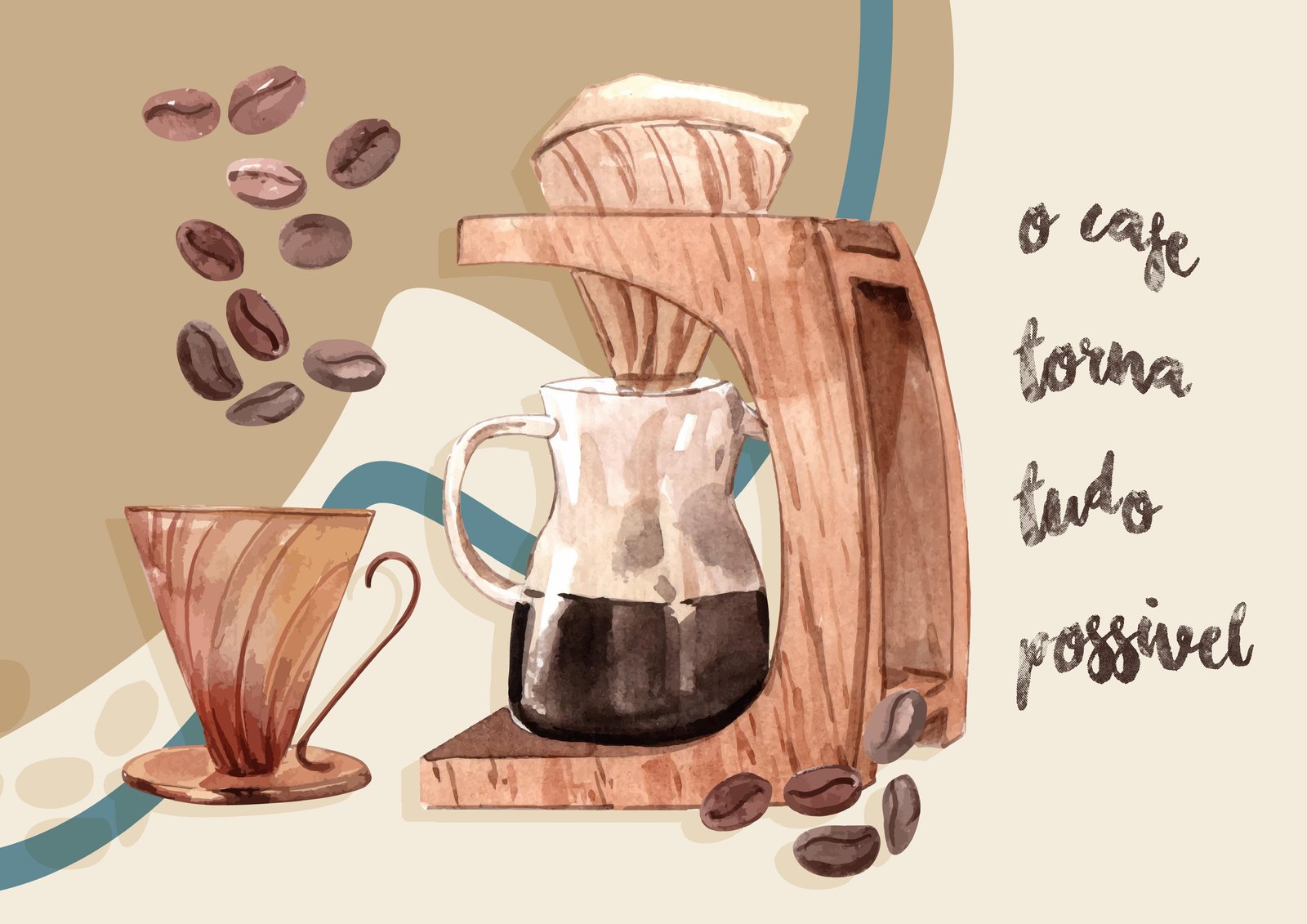 Watercolor Coffee Ritual Wall Art