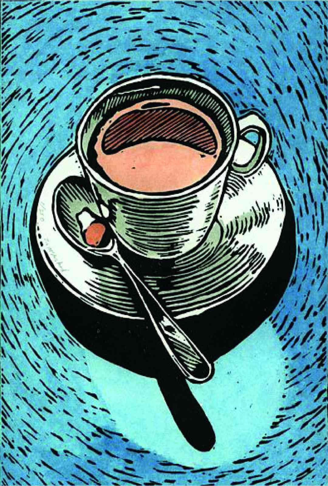 Artistic Coffee Cup & Spoon Wall Art