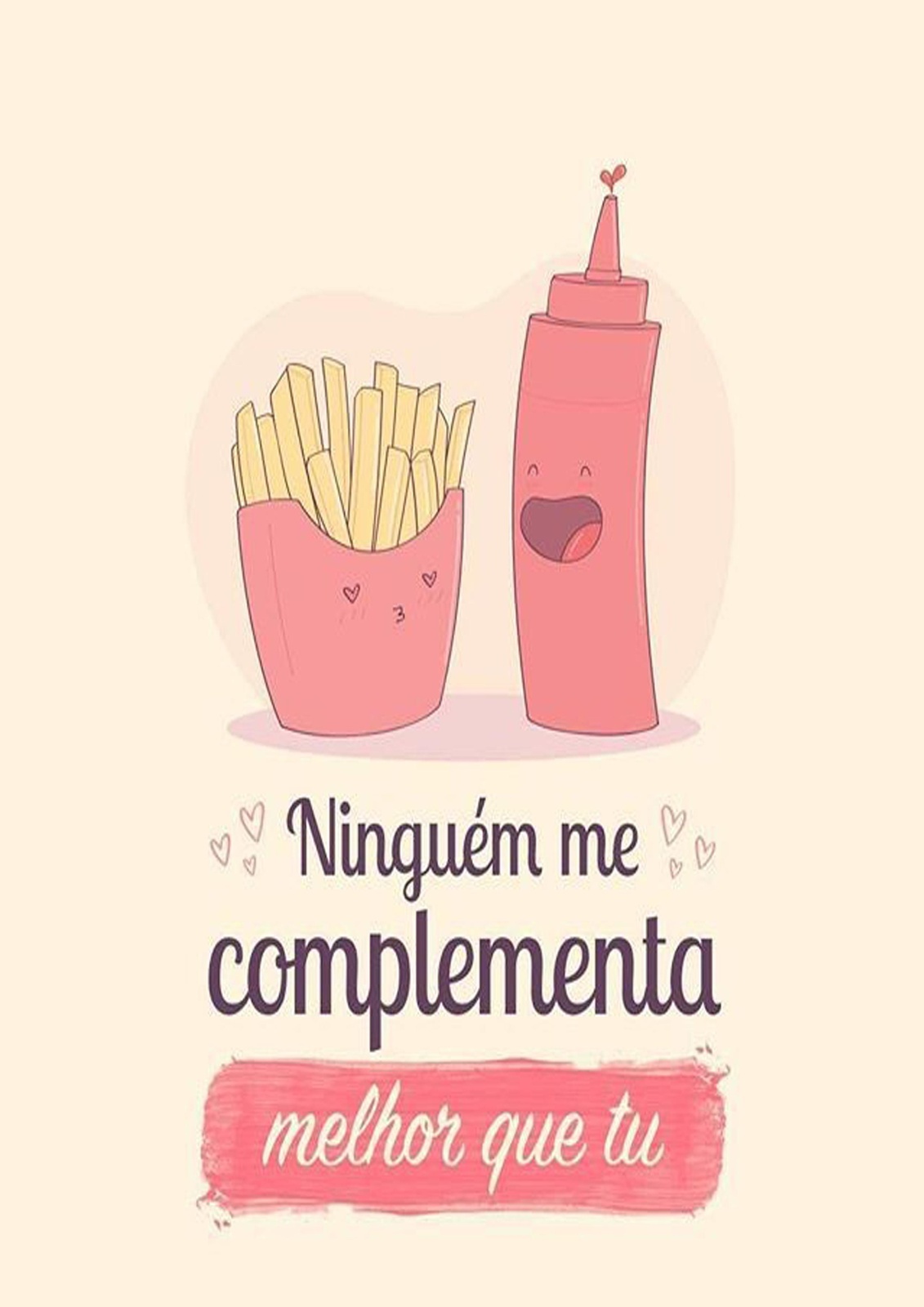 Cute French Fries & Ketchup Duo Wall Art