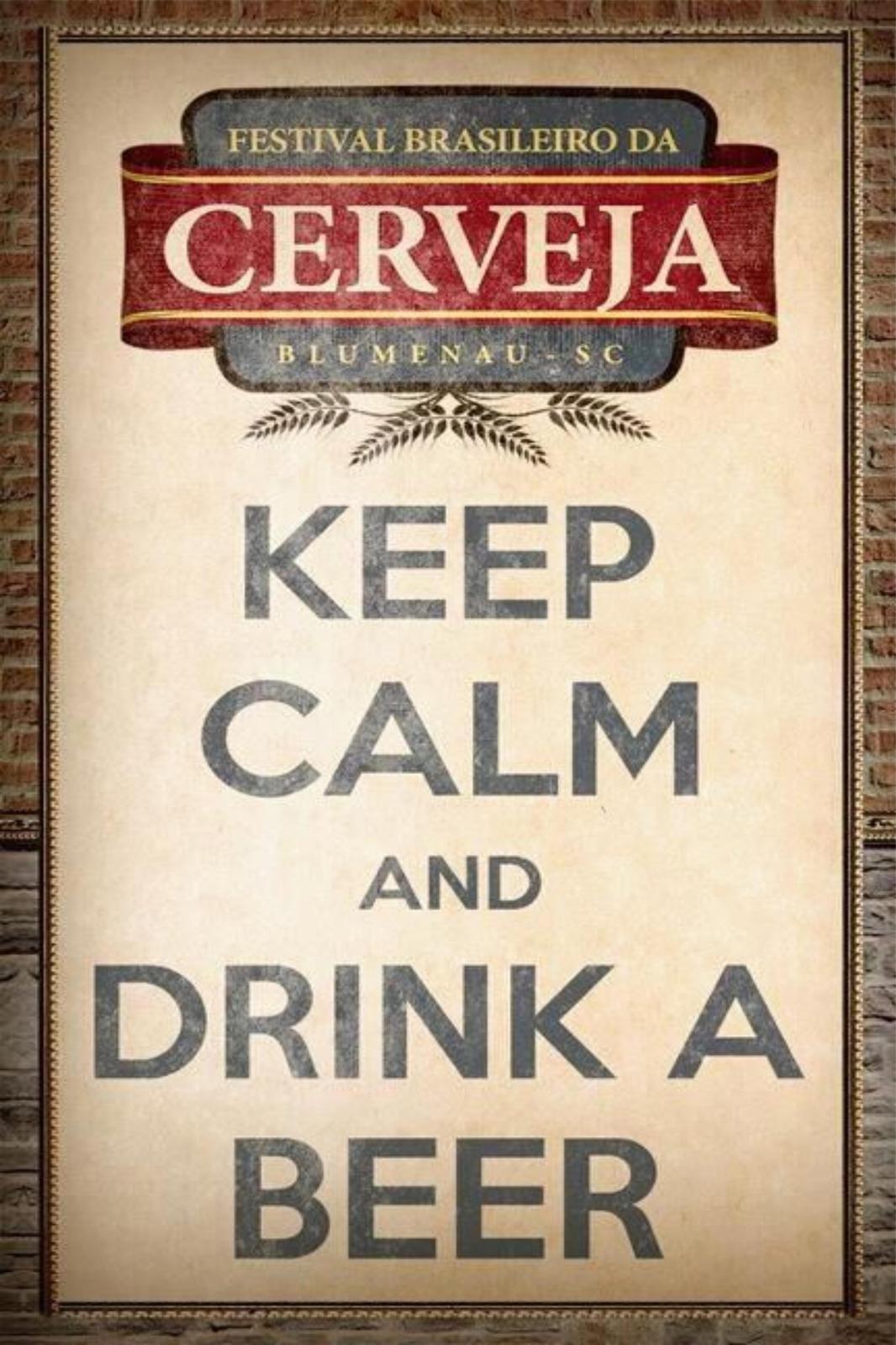 Keep Calm and Drink a Beer Vintage Wall Art