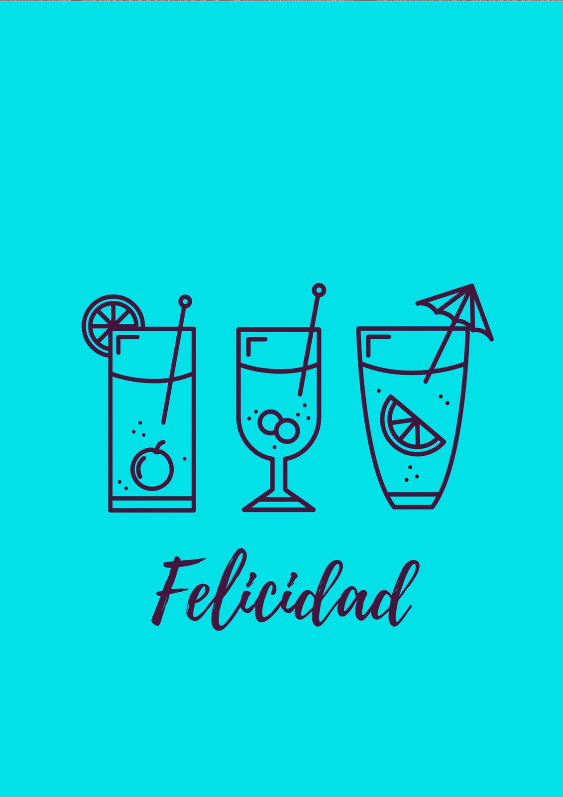 Felicidad Tropical Drink Wall Art