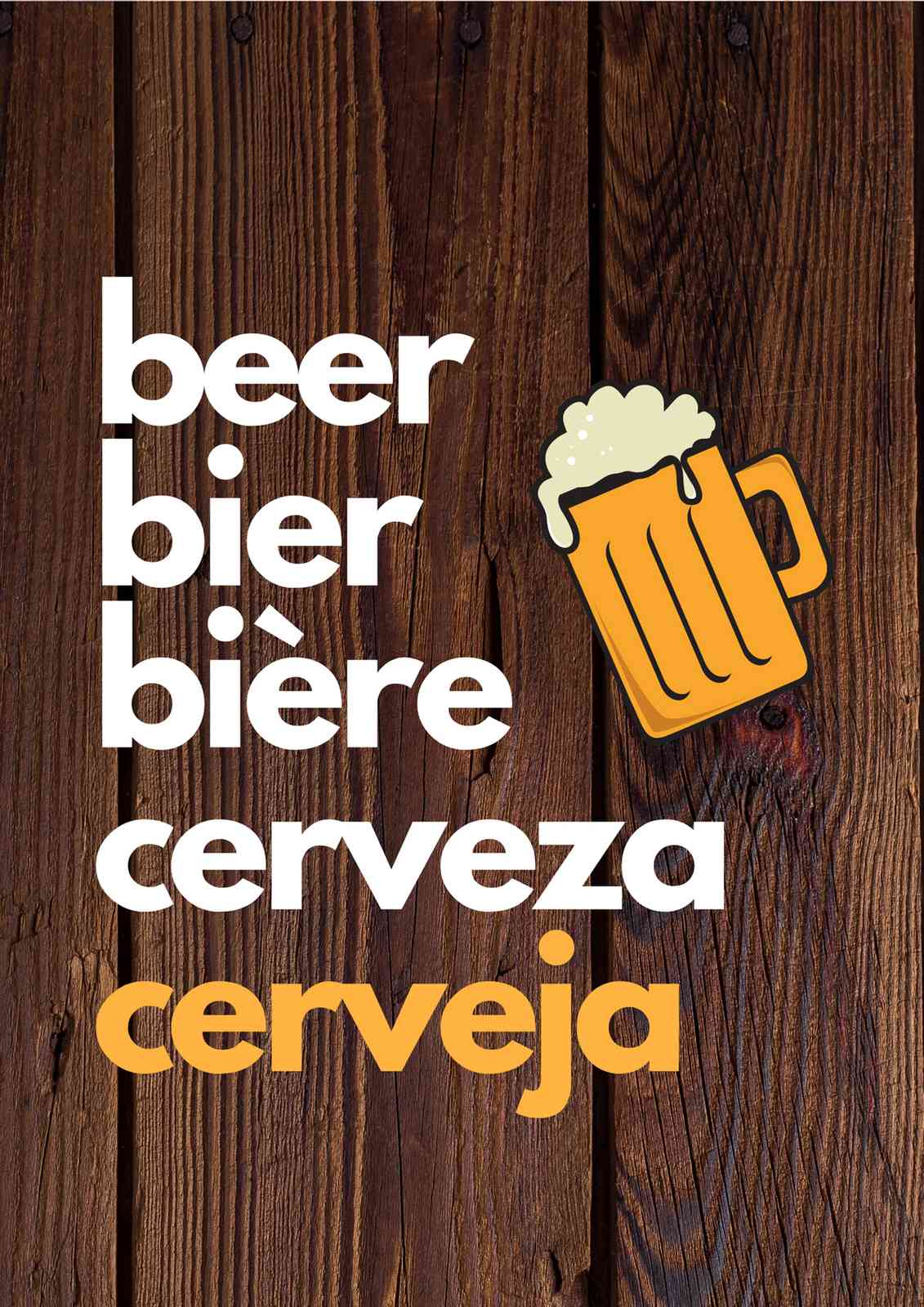 Global Beer Lover Word Art Wall Art