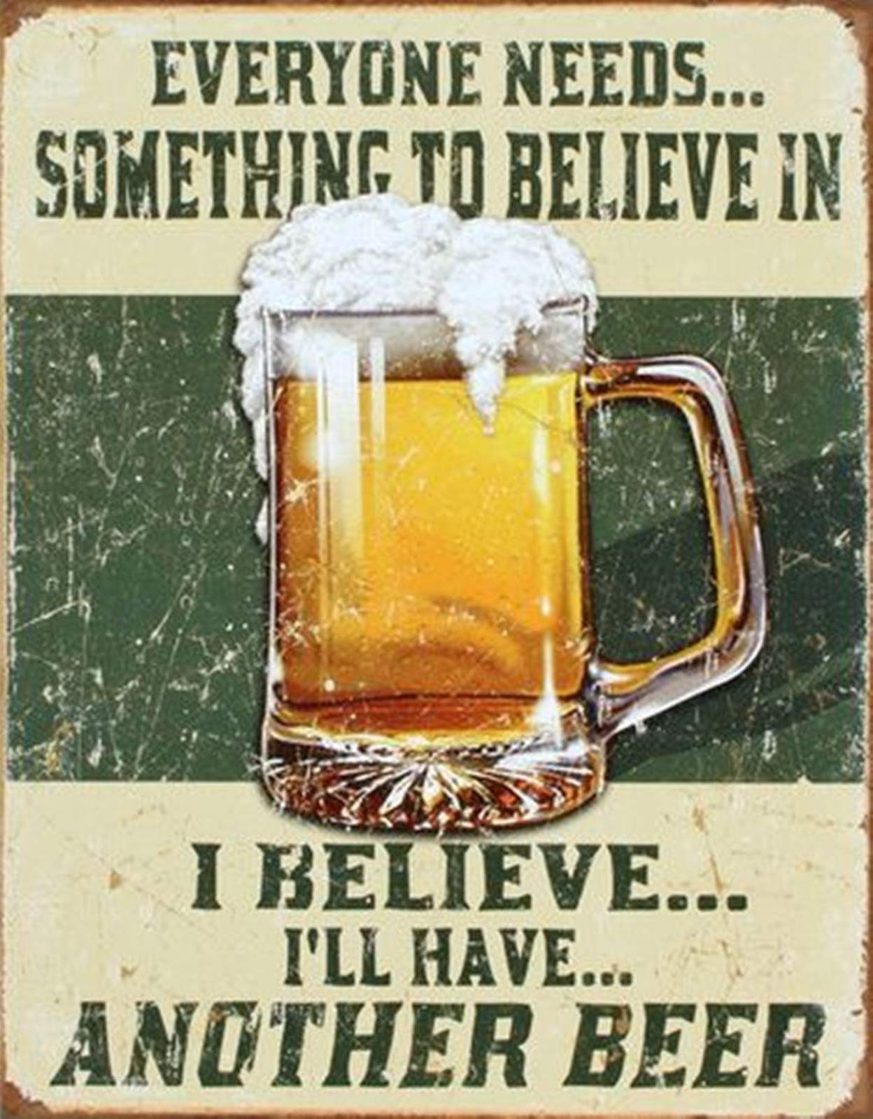 Retro Beer Mug "Another Beer" Wall Art