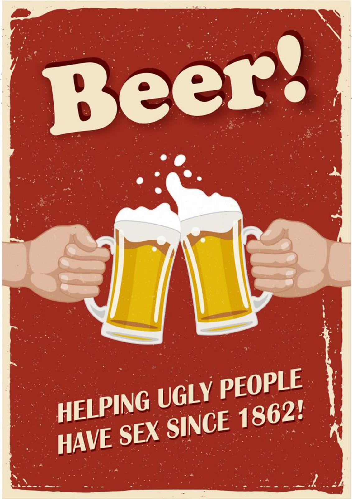 Retro Beer Cheers Wall Art