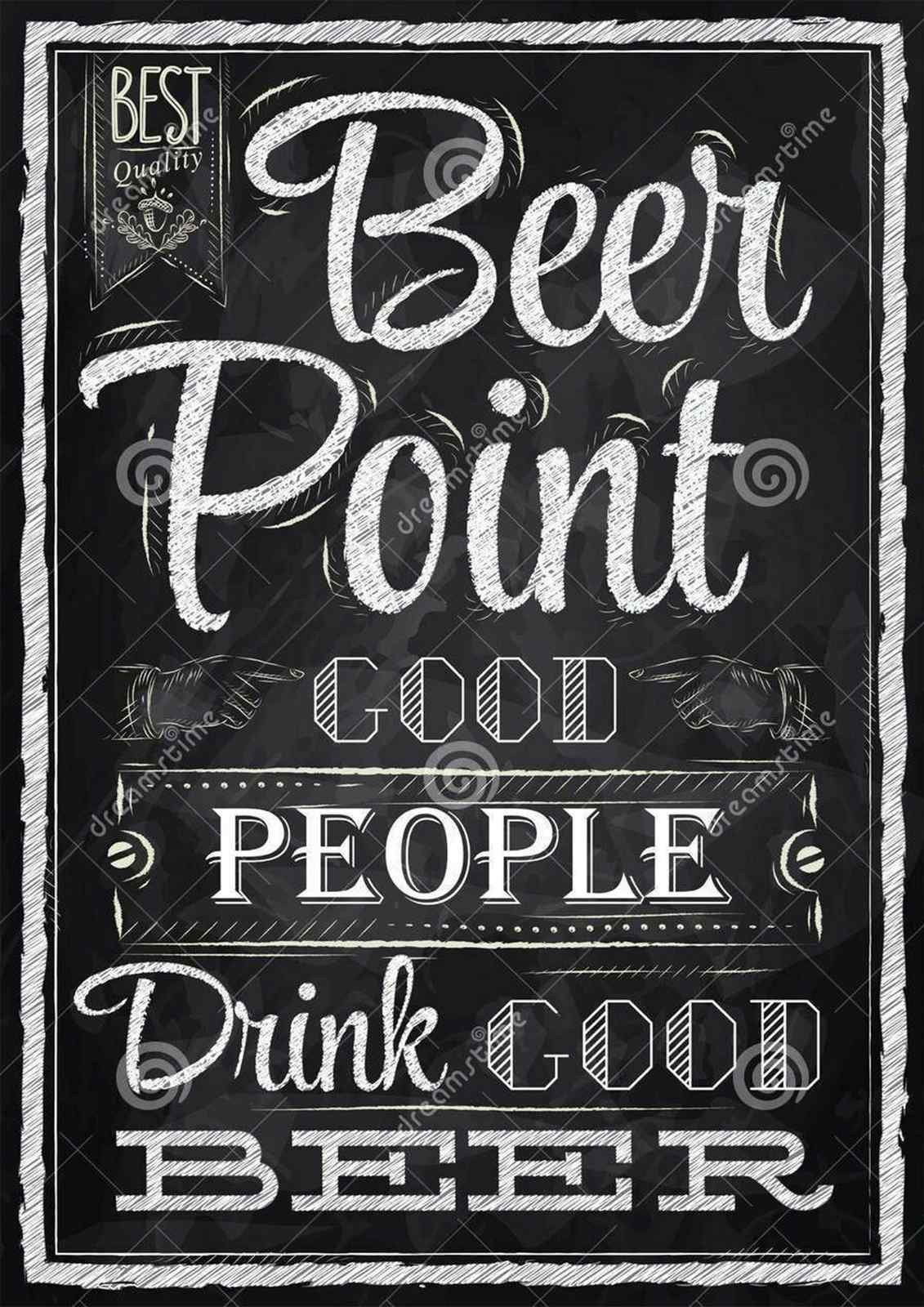 Beer Point Chalkboard Art Wall Art