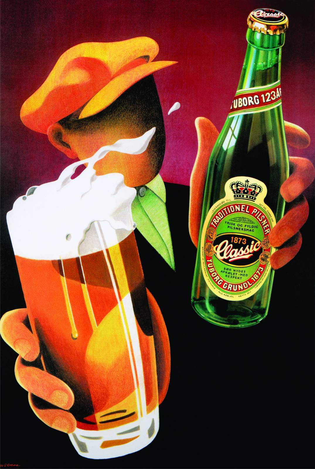 Retro Tuborg Beer Vintage Poster Wall Art