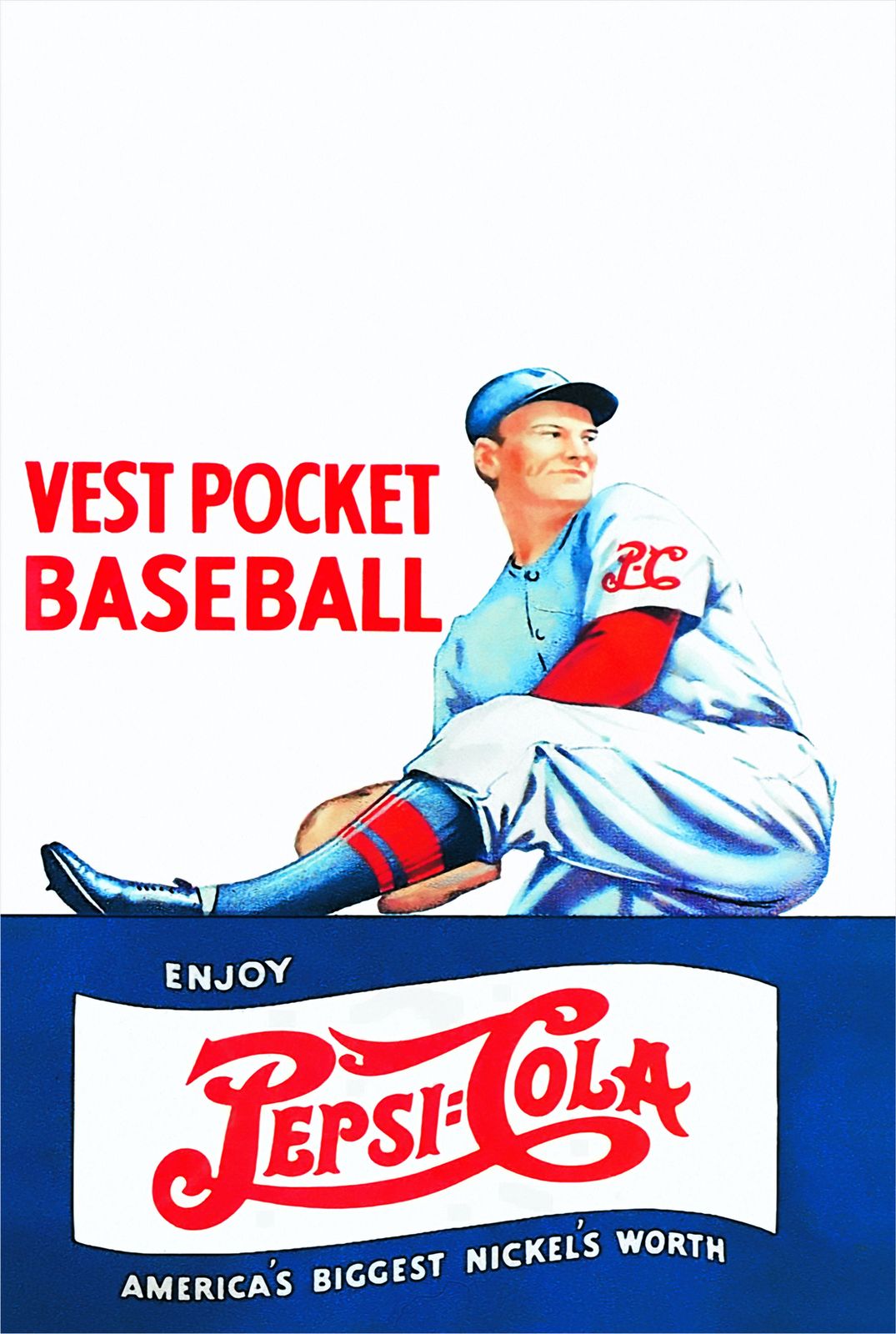 Vintage Baseball Player Pepsi-Cola Wall Art