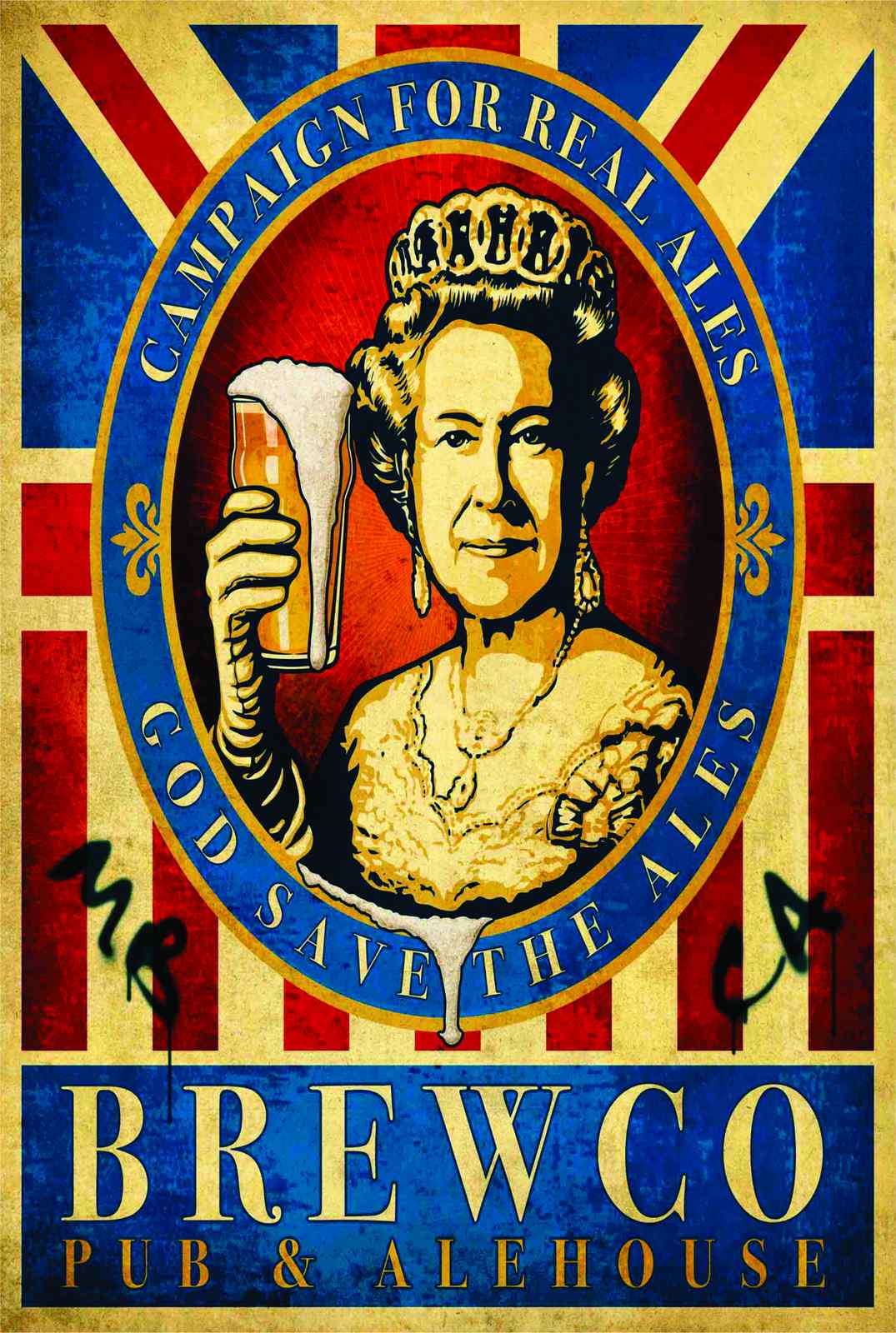 Royal Ale Campaign Queen Elizabeth II Wall Art