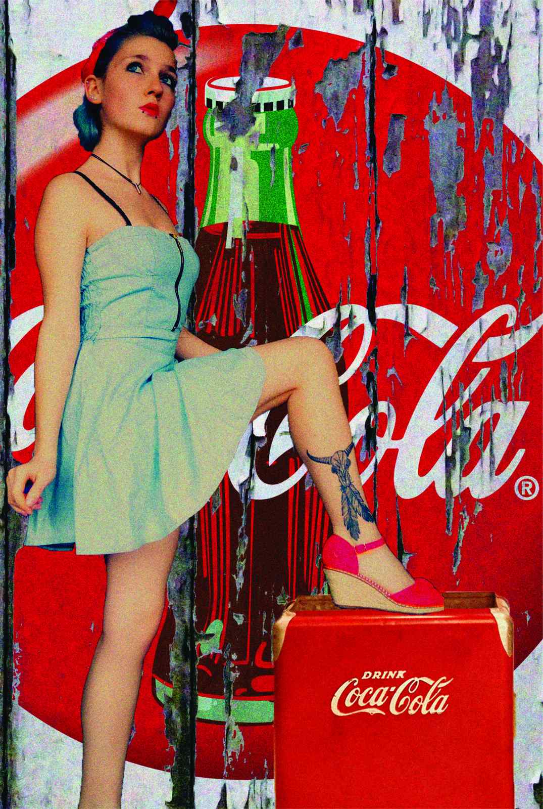 Retro Pin-Up Coca-Cola Wall Art