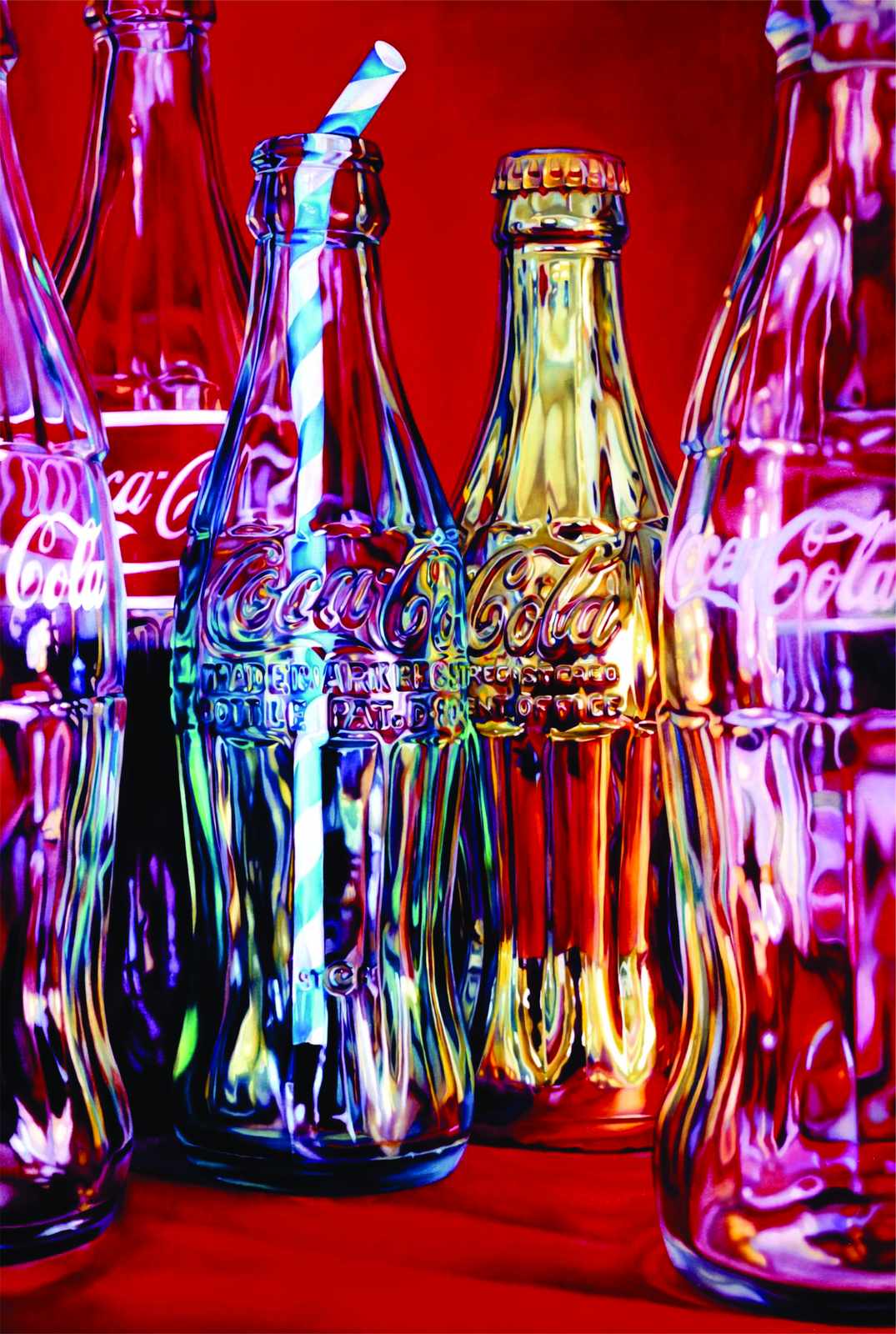 Vibrant Coke Bottles Wall Art - Pop Art Home Decor