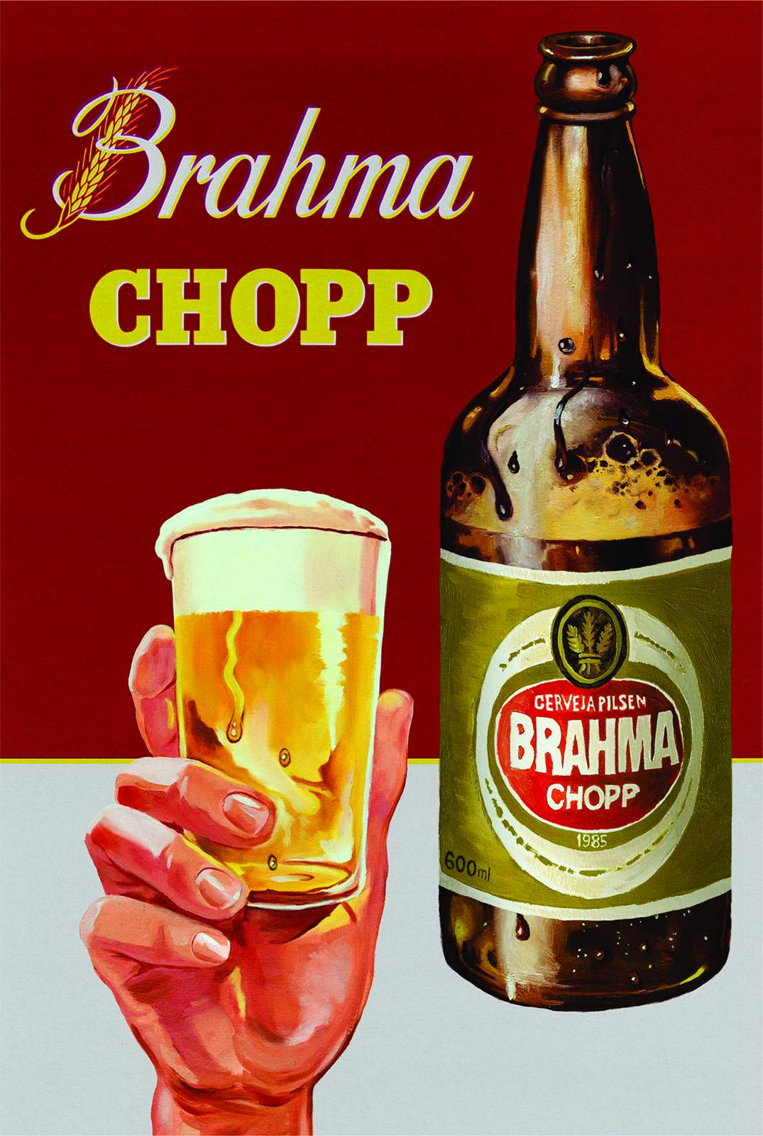 Vintage Brahma Chopp Beer Poster Wall Art