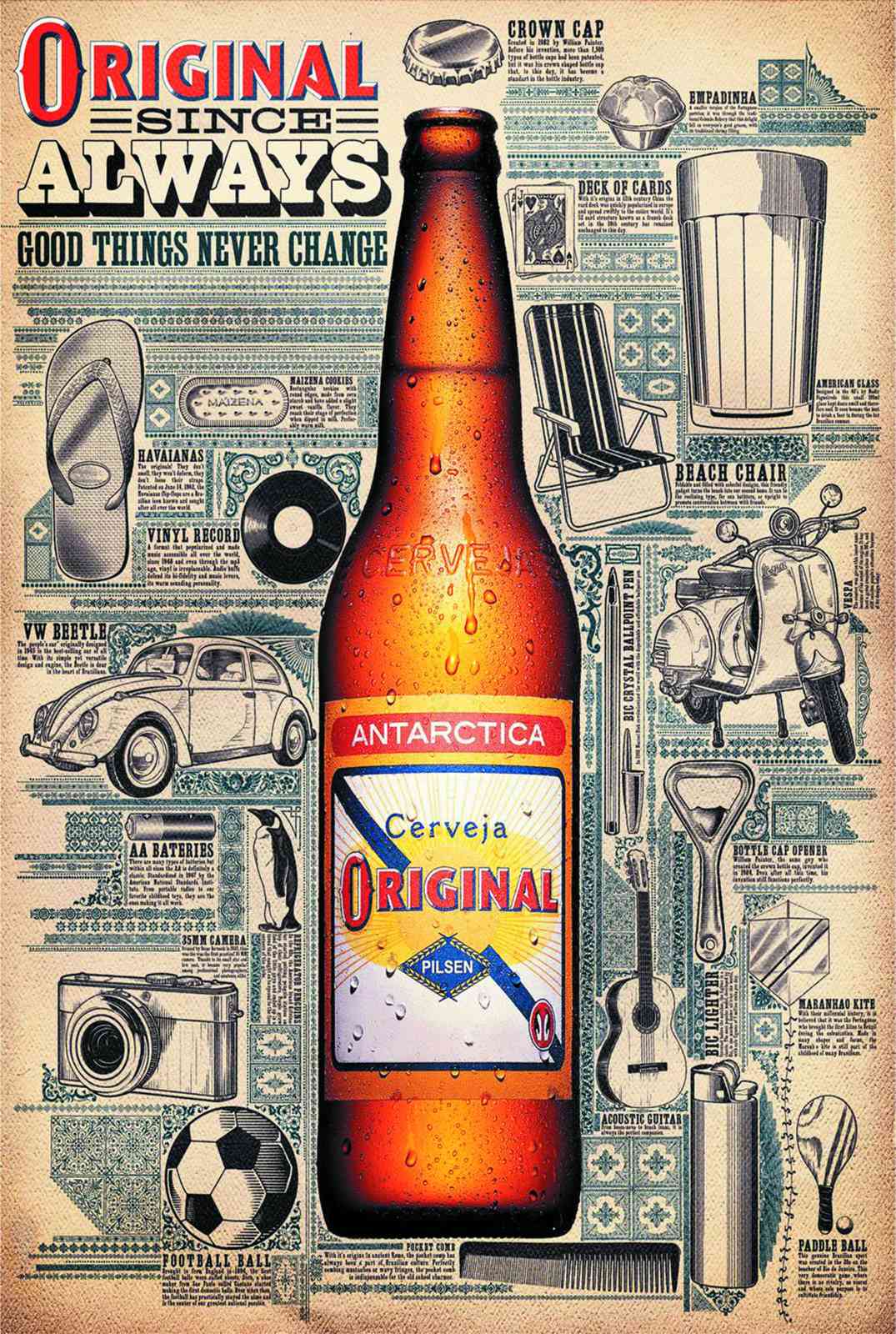 Vintage Beer & Retro Icons Wall Art