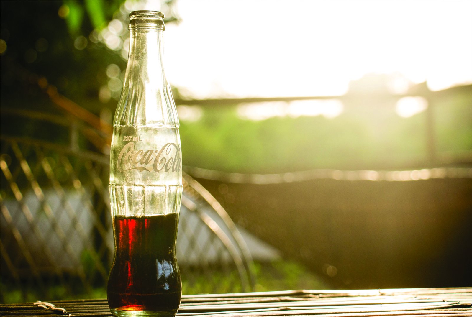 Vintage Coca-Cola Bottle Sunset Wall Art