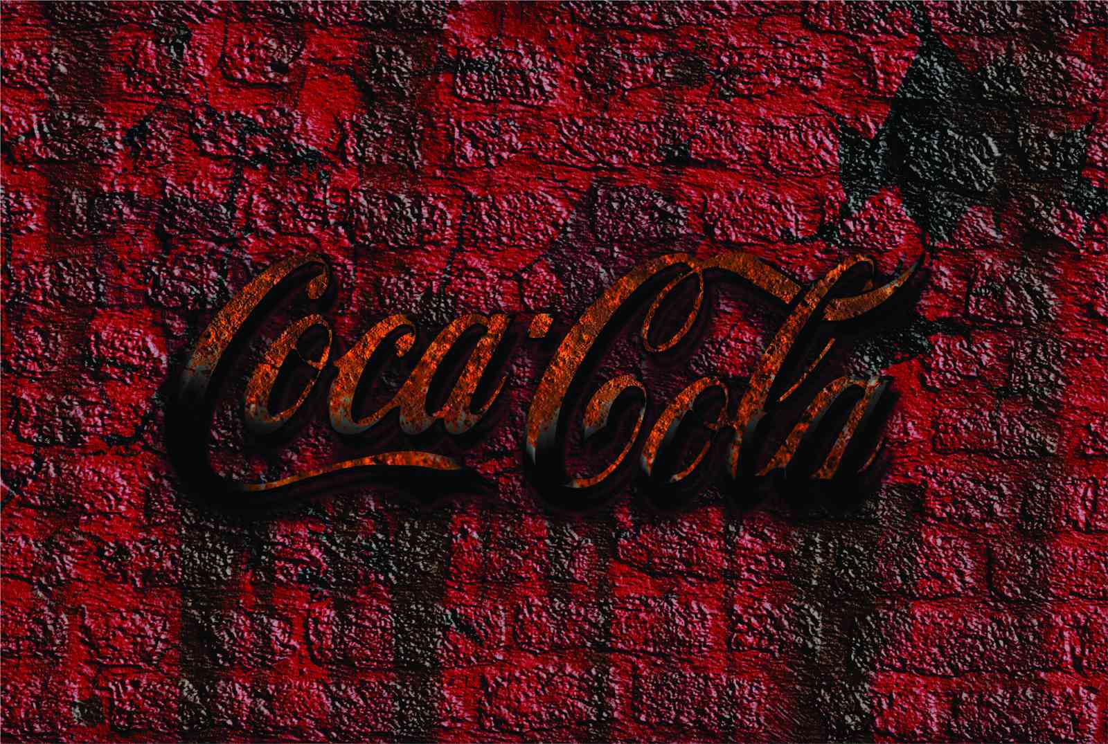 Coca-Cola Red Brick Grunge Wall Art