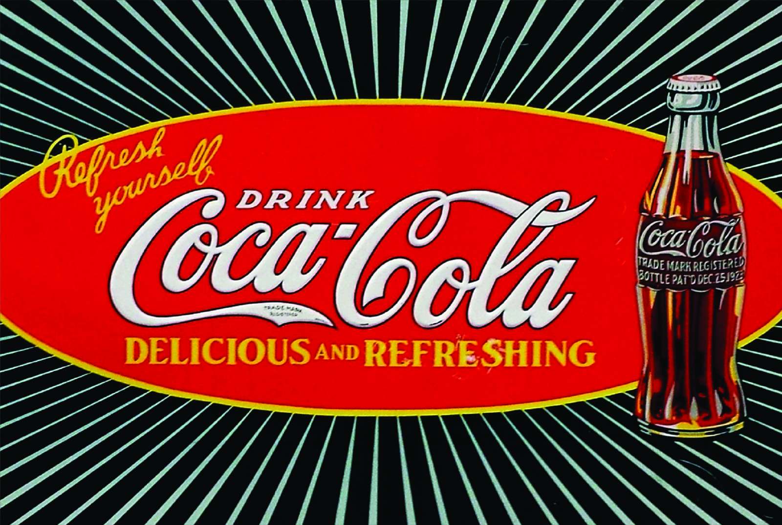 Retro Coca-Cola "Refresh Yourself" Wall Art