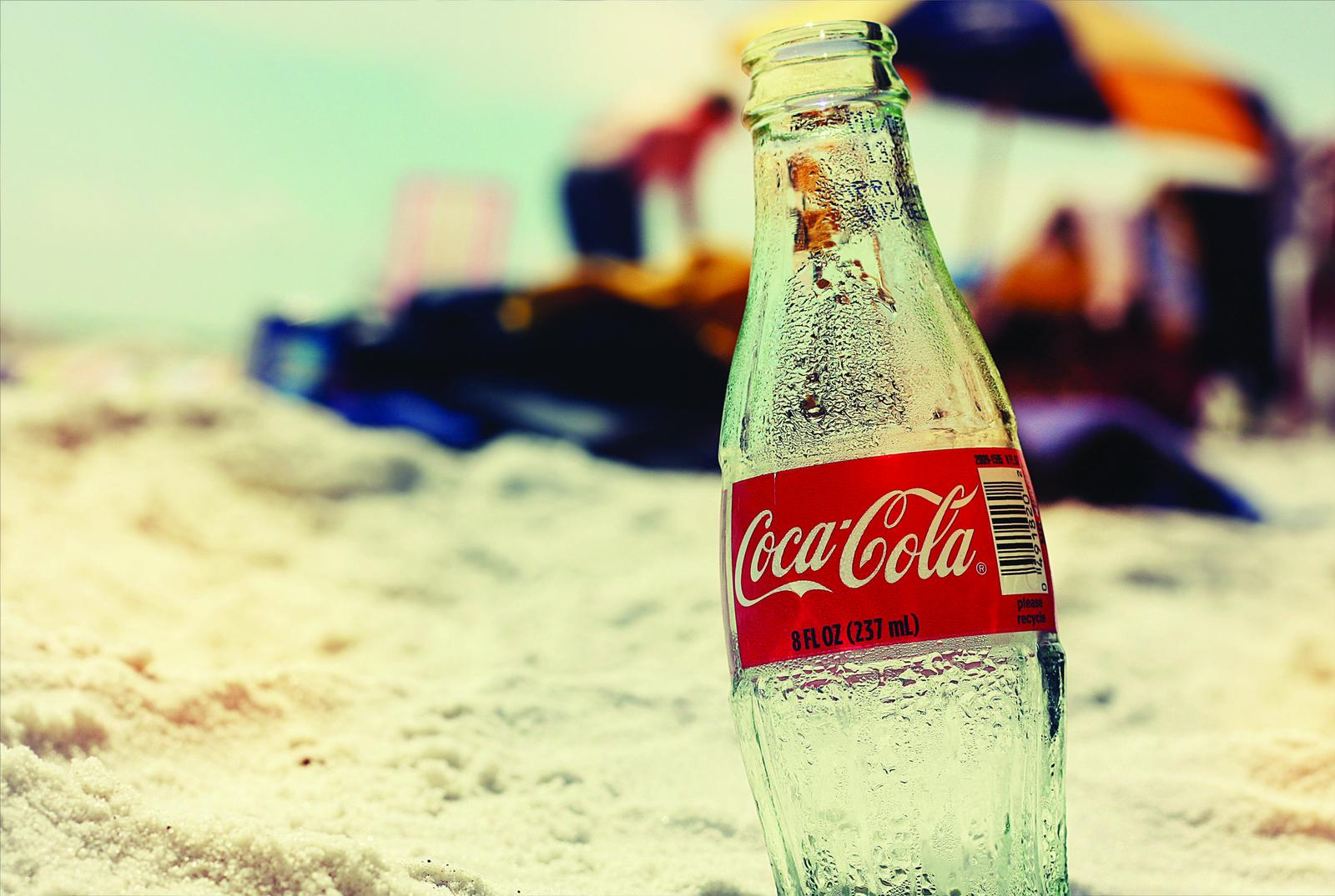 Retro Coca-Cola Beach Scene Wall Art