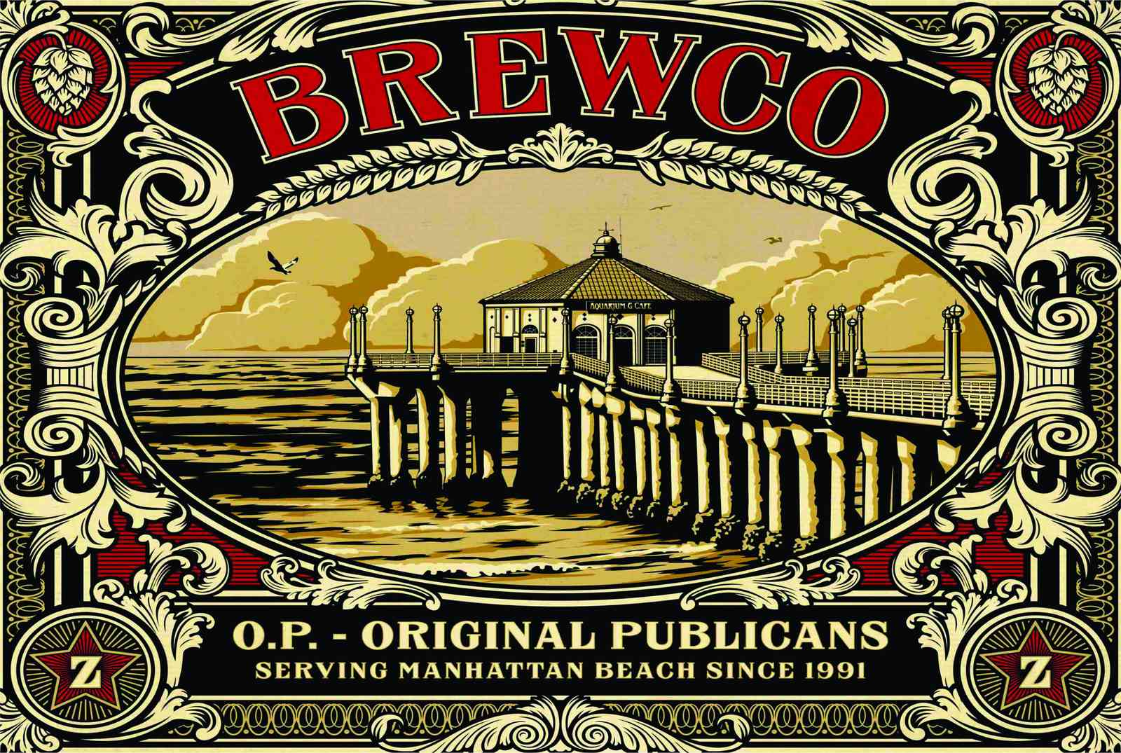 Vintage Pier & Waves Brewco Wall Art