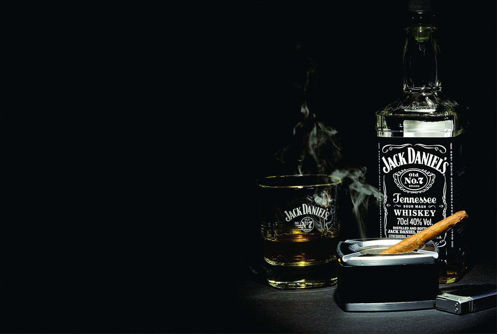 Jack Daniel's Whiskey & Cigar Wall Art