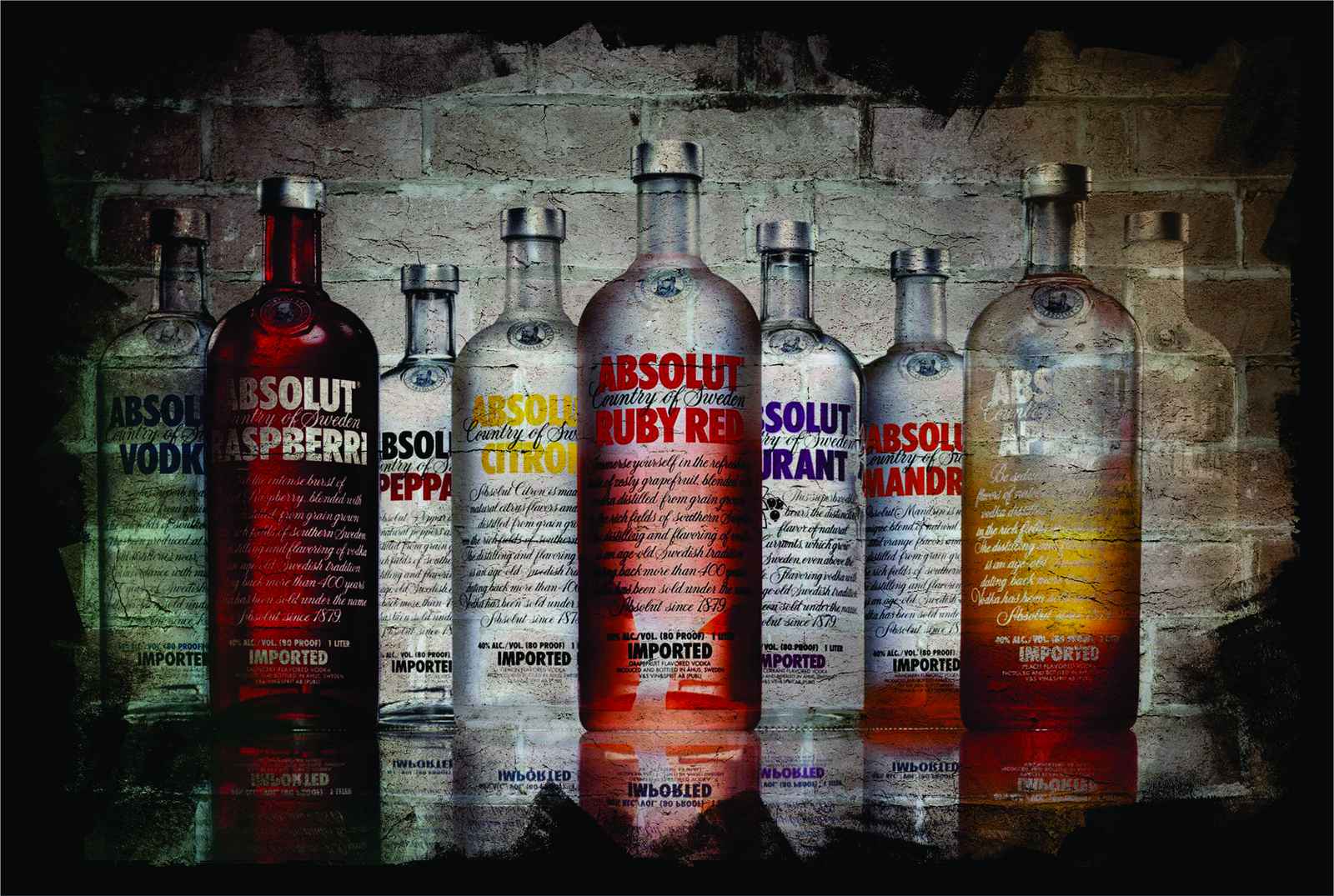 Absolut Vodka Collection Wall Art Wall Art