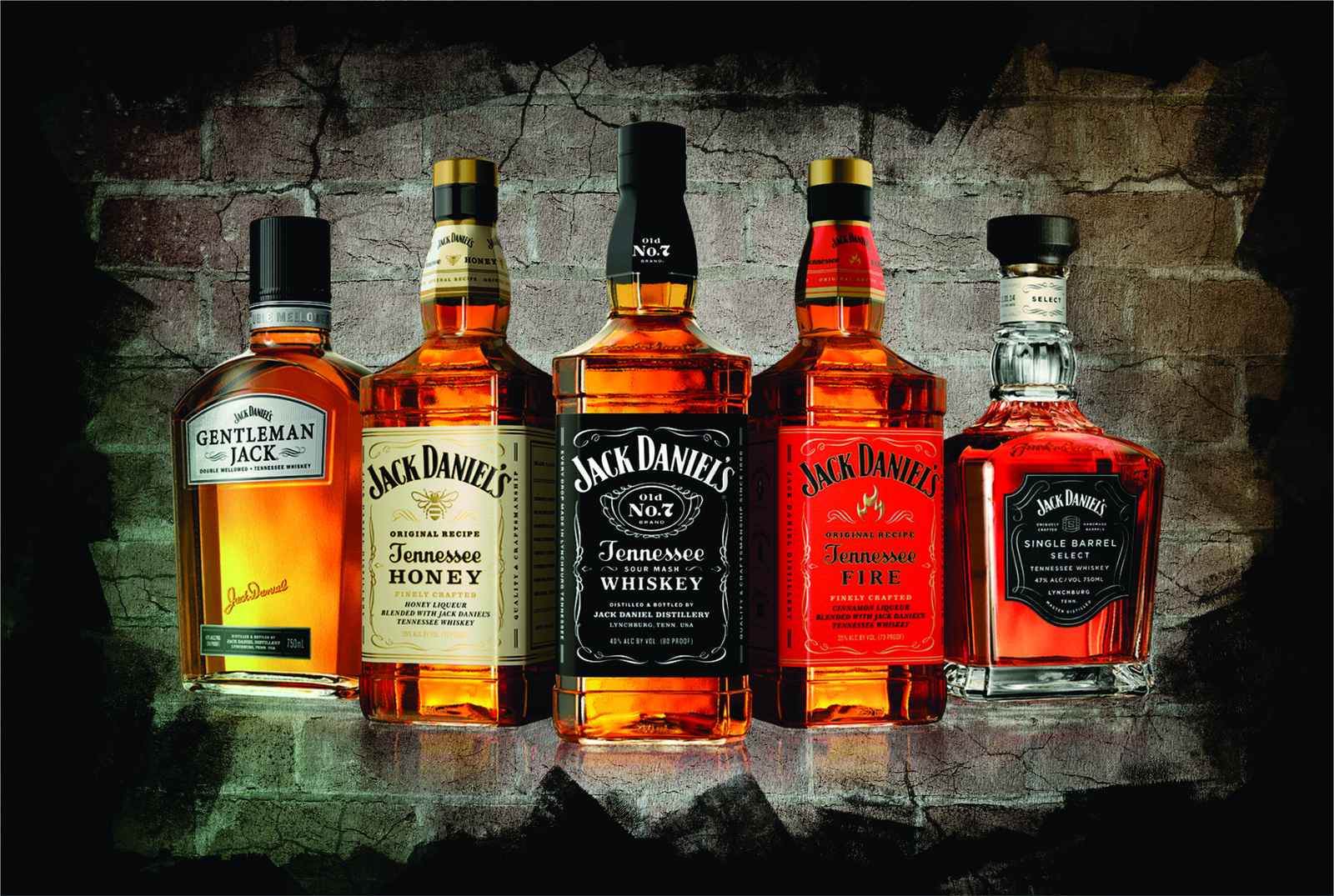 Jack Daniel's Whiskey Collection Premium Wall Art
