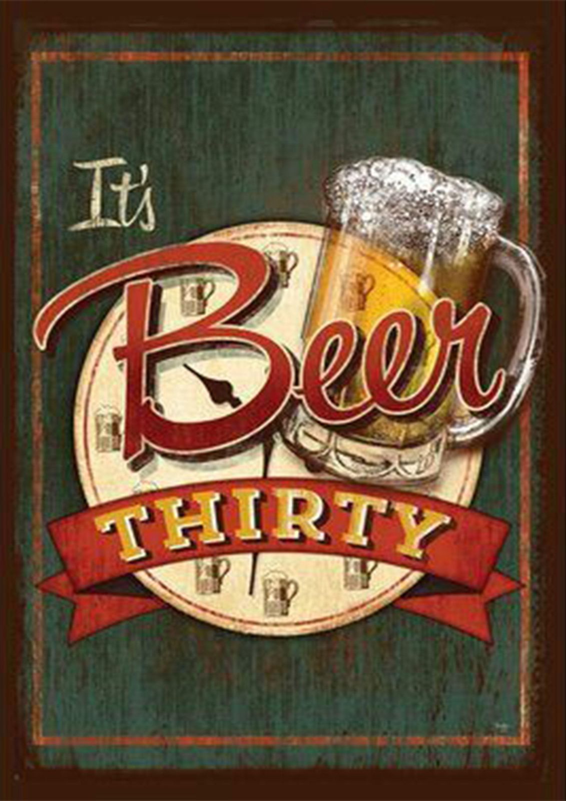 Retro Beer Thirty Birthday Wall Art