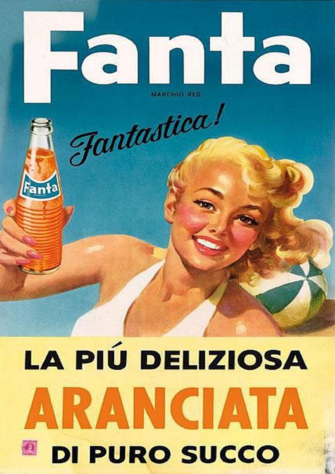 Retro Fanta "Fantastica!" Beach Babe Wall Art