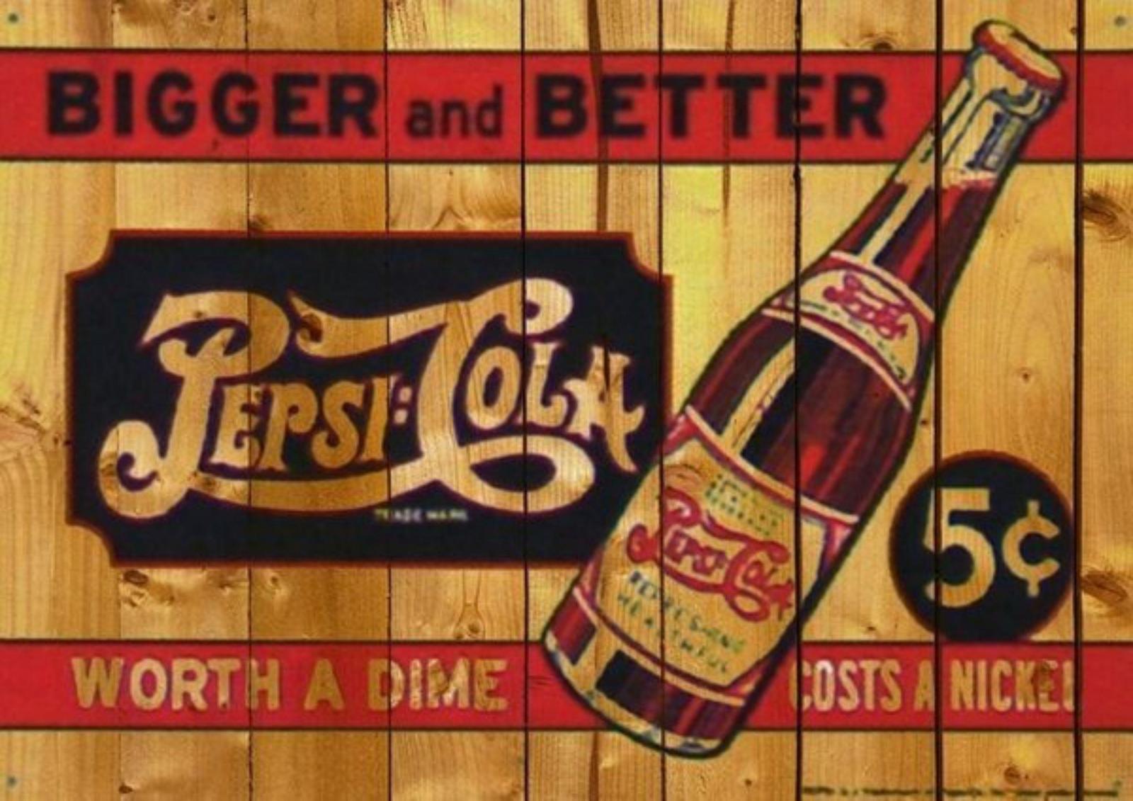 Vintage Pepsi Cola Ad Wood Wall Art