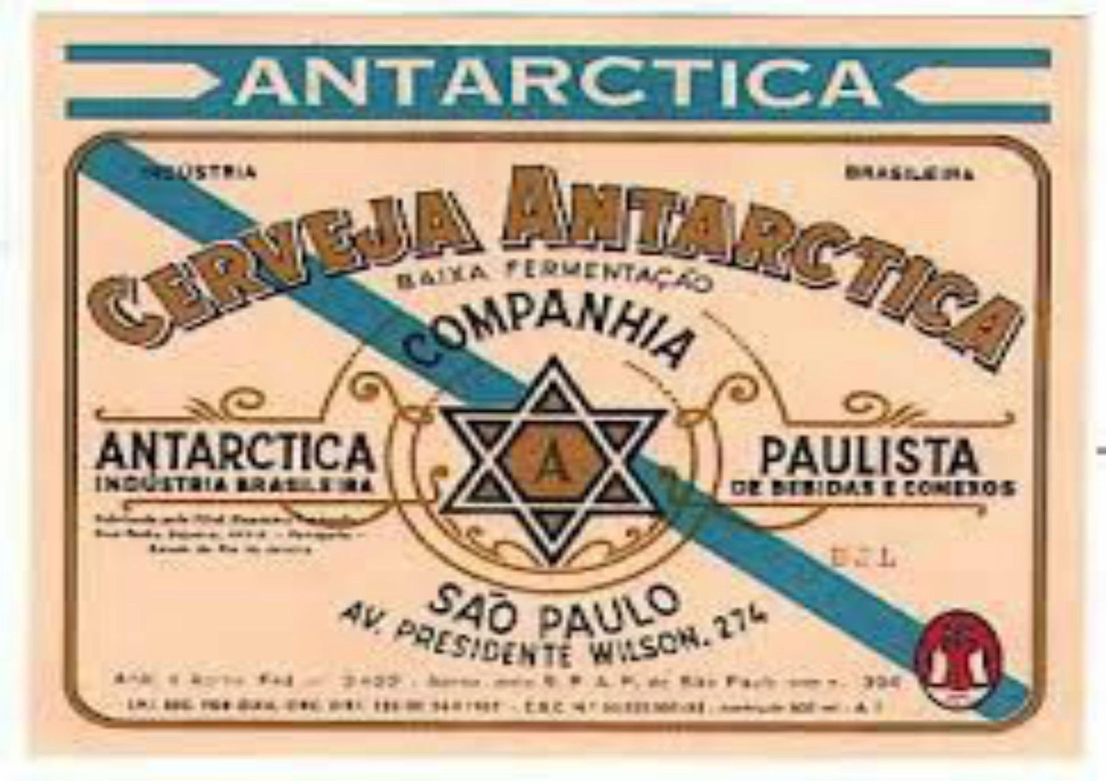Vintage Antarctica Beer Label Wall Art