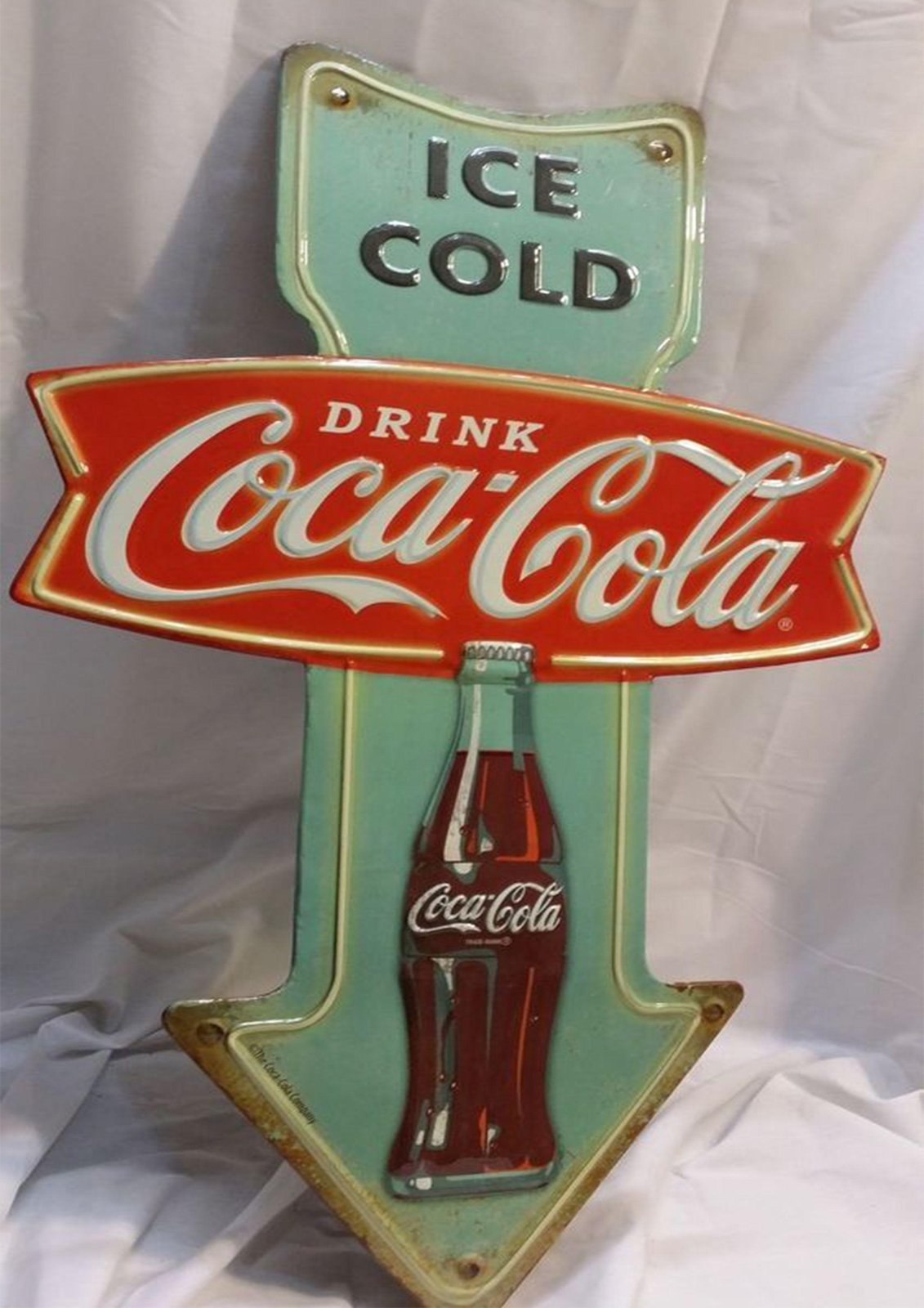 Vintage Coca-Cola Arrow Sign Wall Art