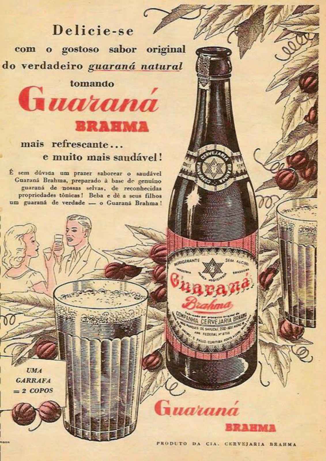 Vintage Guarana Brahma Advertising Wall Art