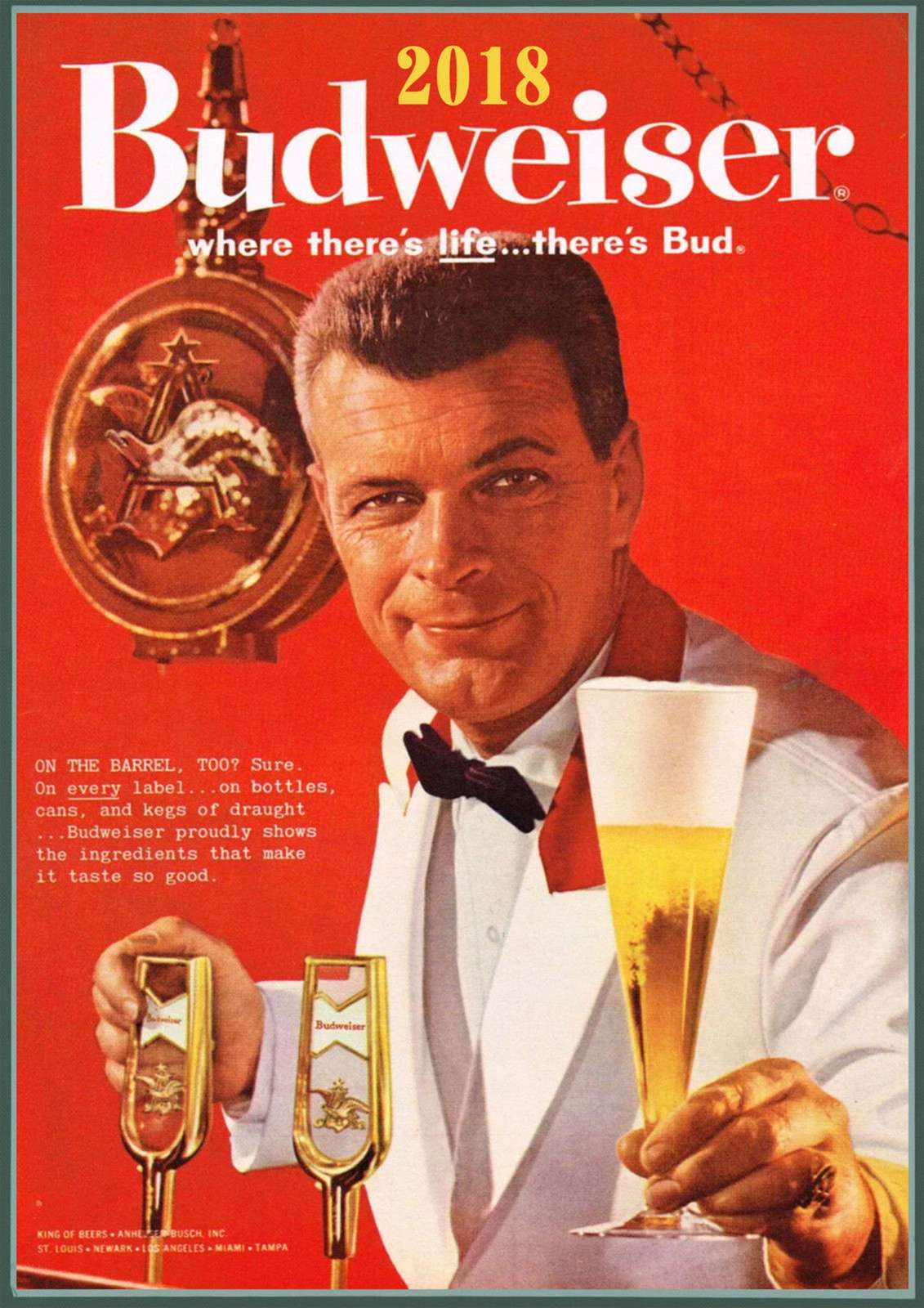 Vintage Budweiser Ad Wall Art