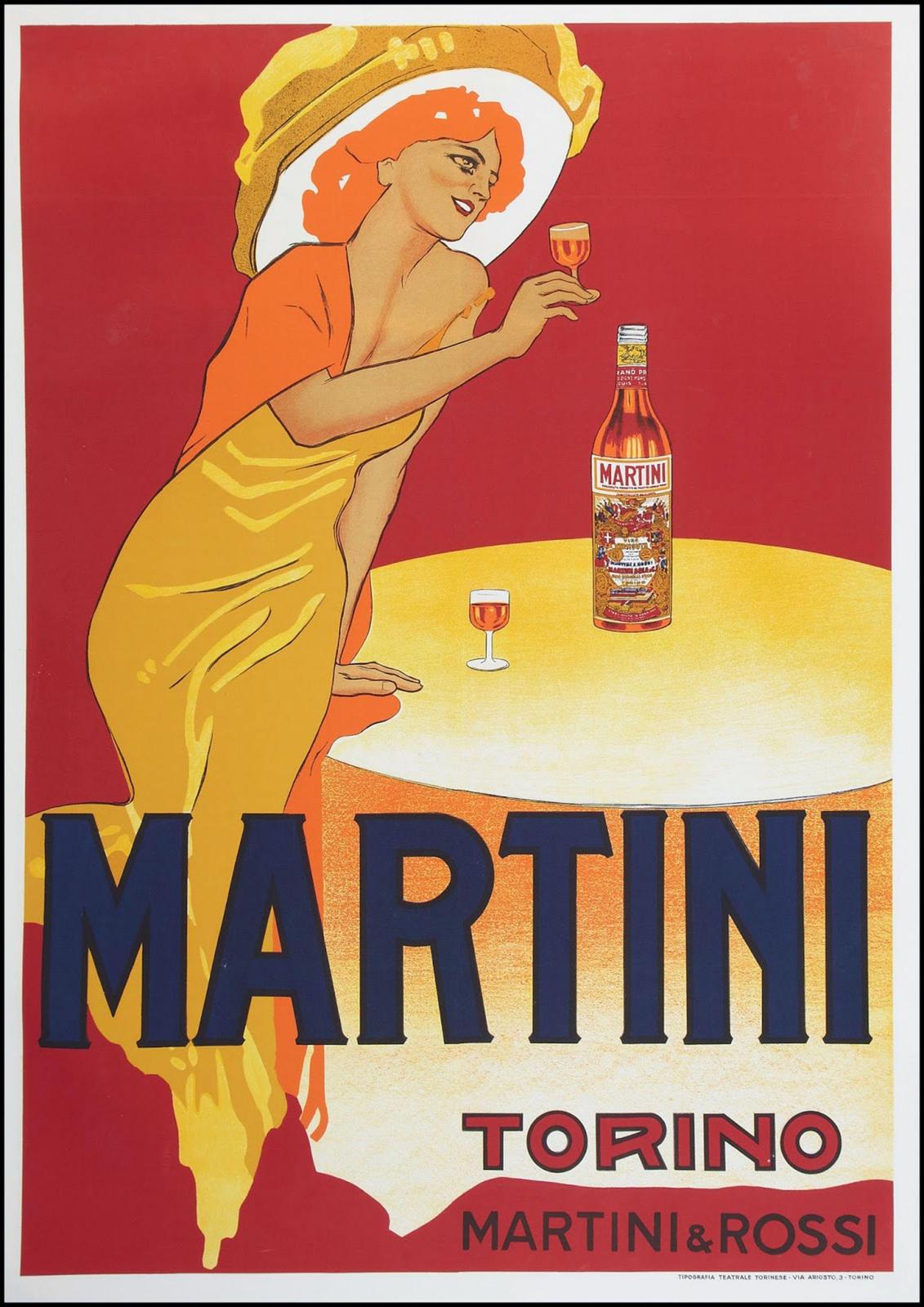Vintage Martini Torino Woman Wall Art