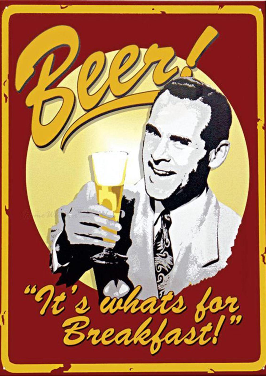 Retro Beer Lover Toast Wall Art