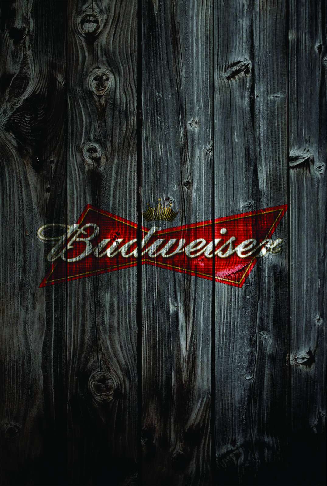 Vintage Budweiser Plaid Wood Wall Art
