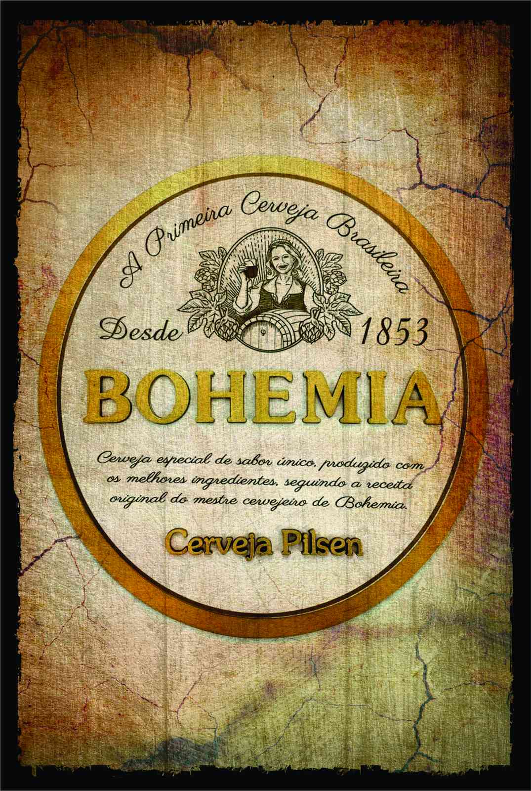Retro Bohemia Cerveja Pilsen Wall Art