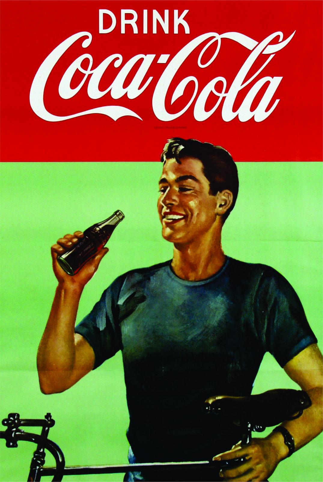 Vintage Coca-Cola Cycle Refreshment Wall Art