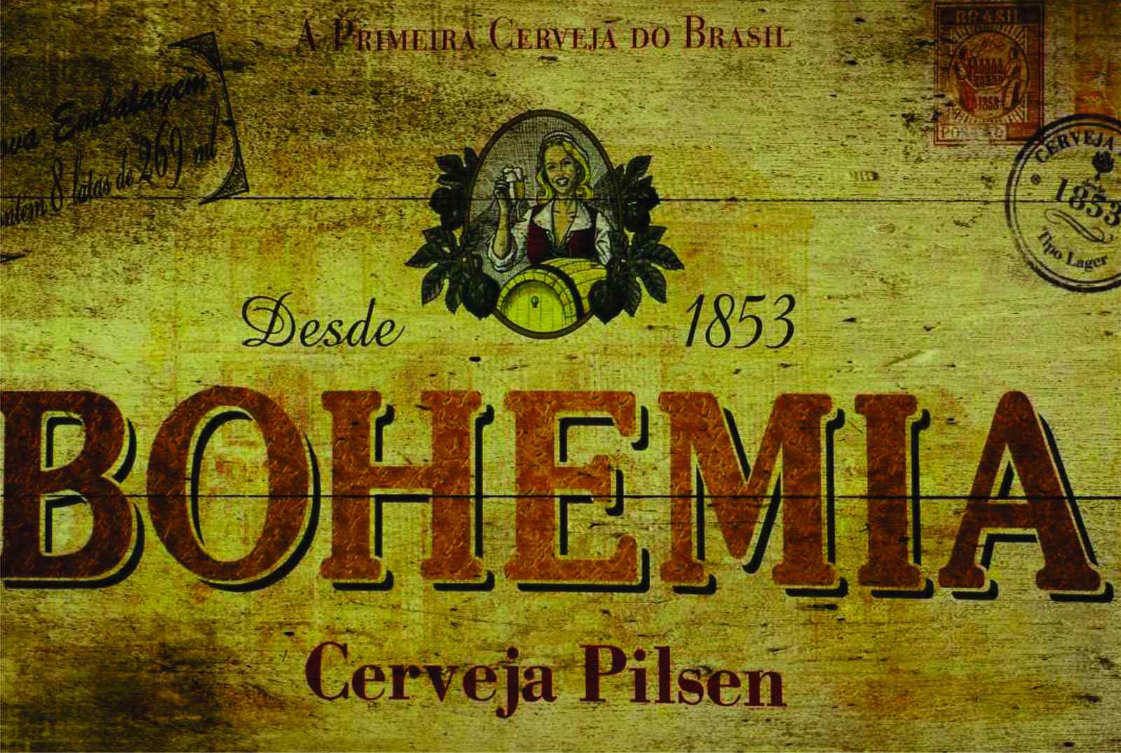 Vintage Bohemia Cerveja Pilsen Wall Art