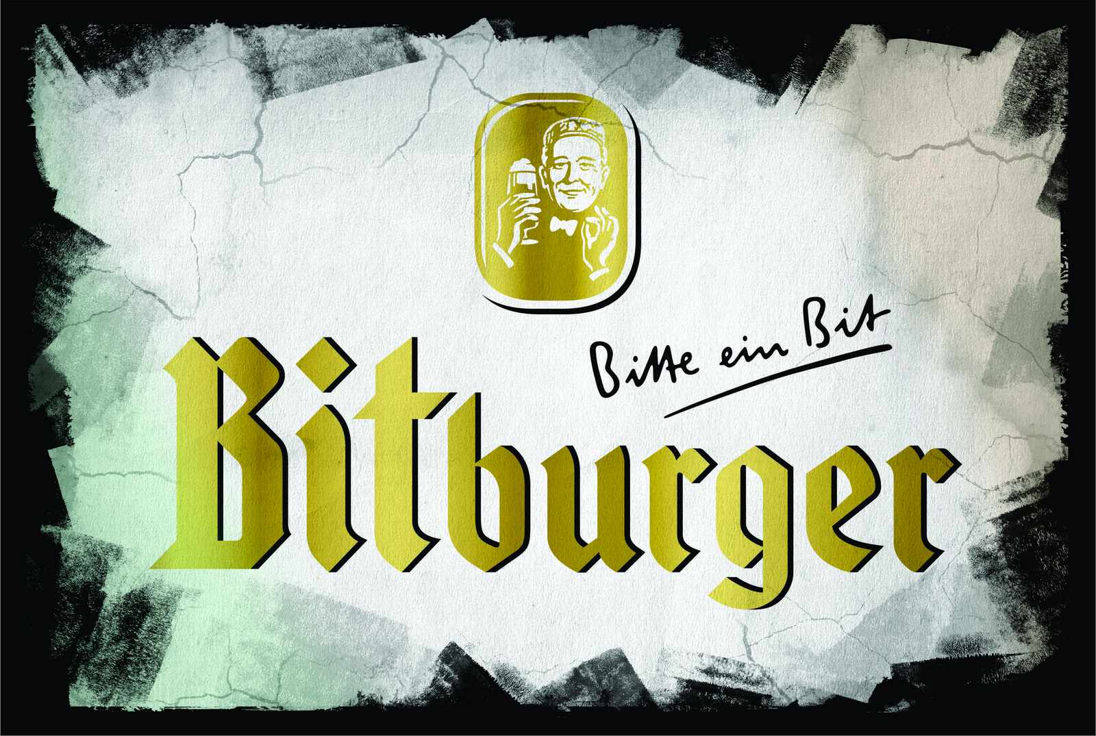 Vintage Bitburger Beer Logo Wall Art