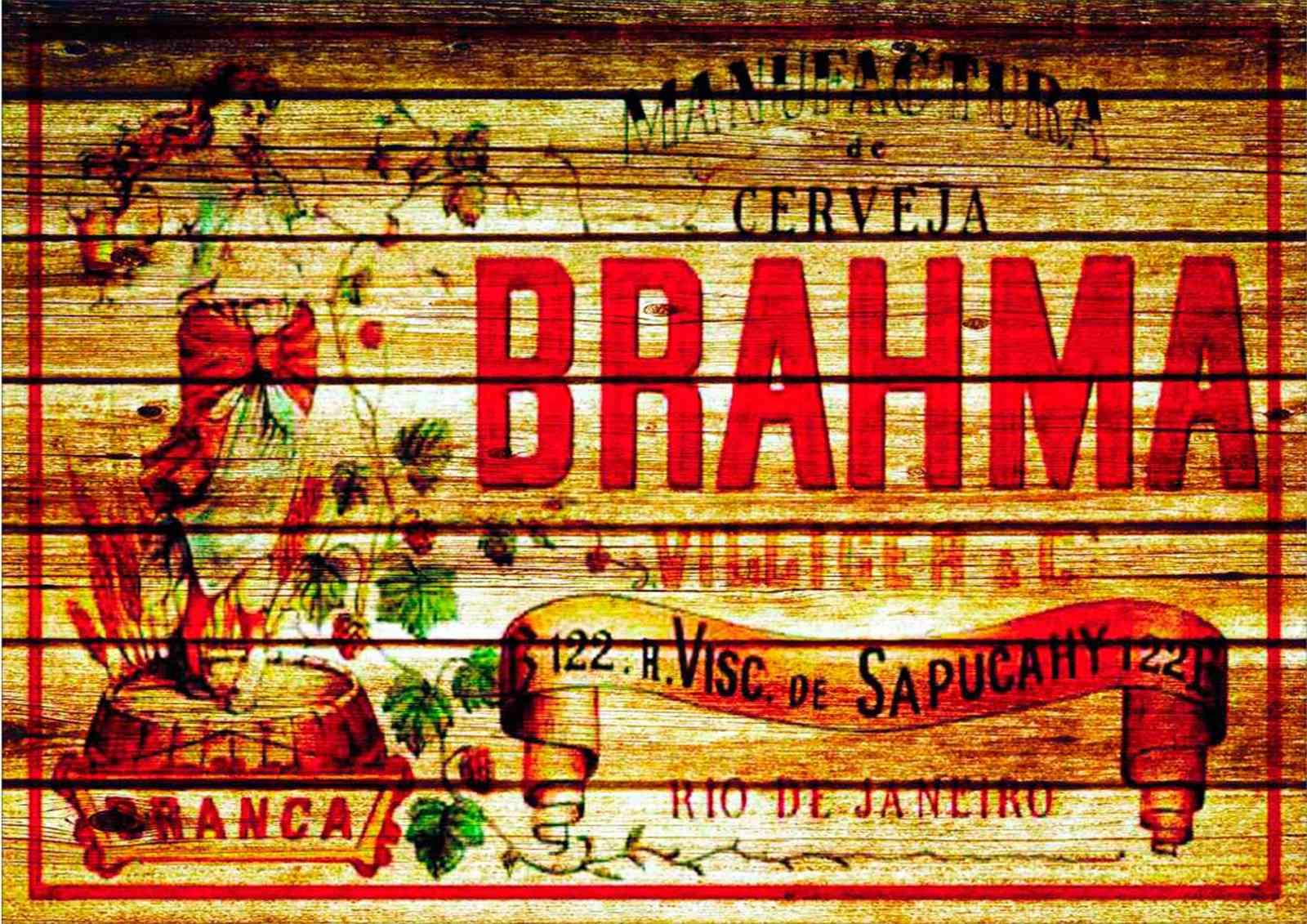 Vintage Brahma Beer Wood Wall Art