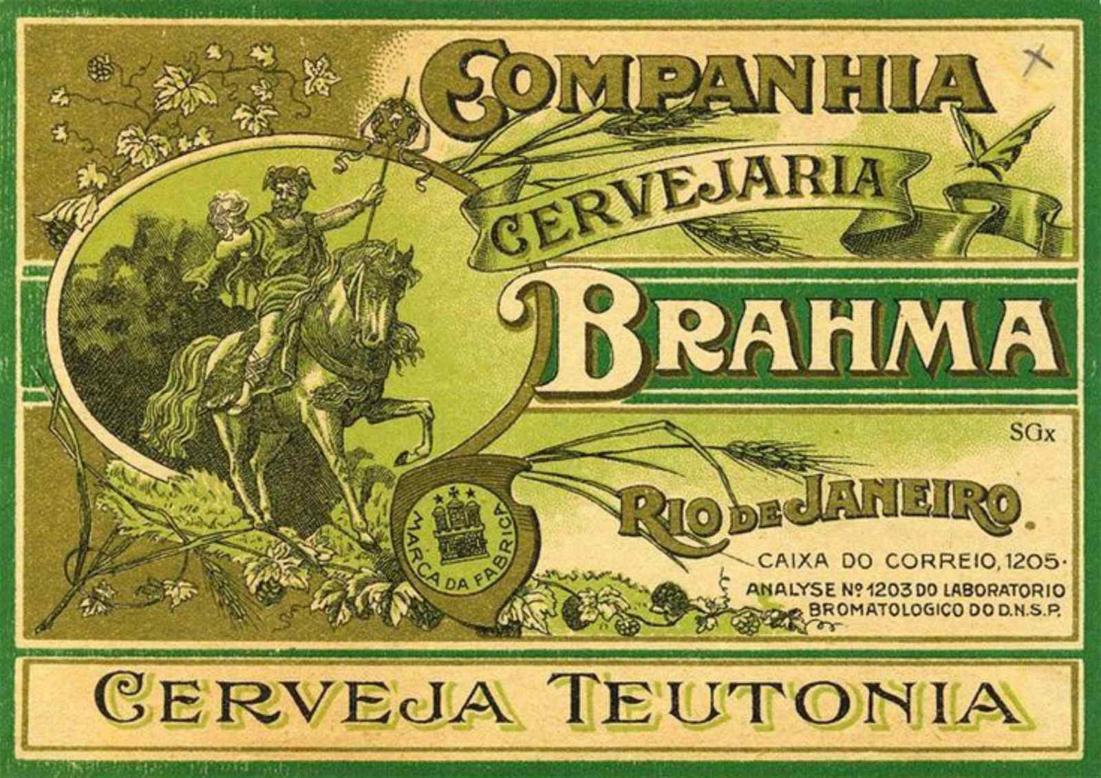 Vintage Brahma Cerveja Teutonia Wall Art